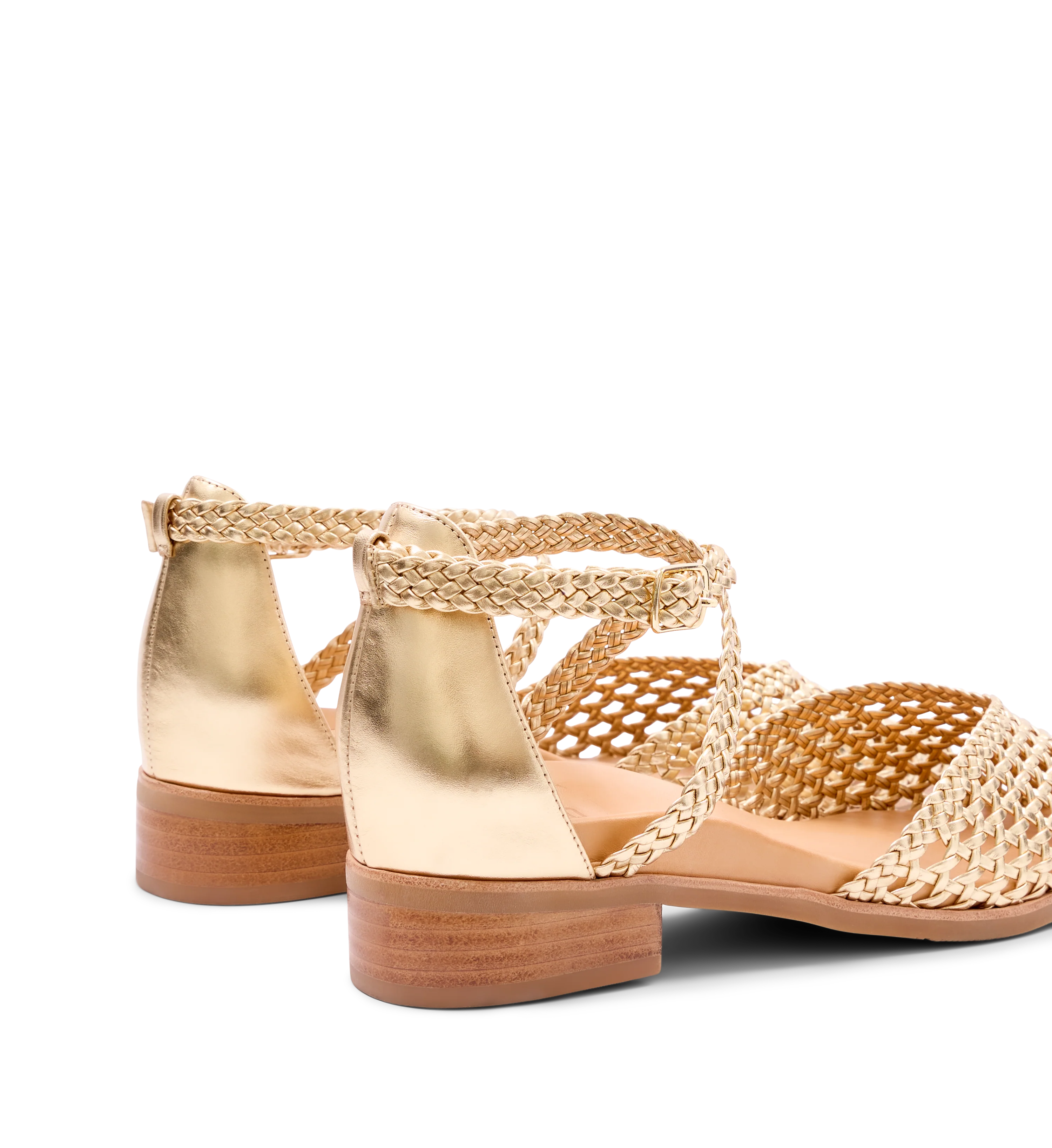 Finchbill Gold Leather Sandals