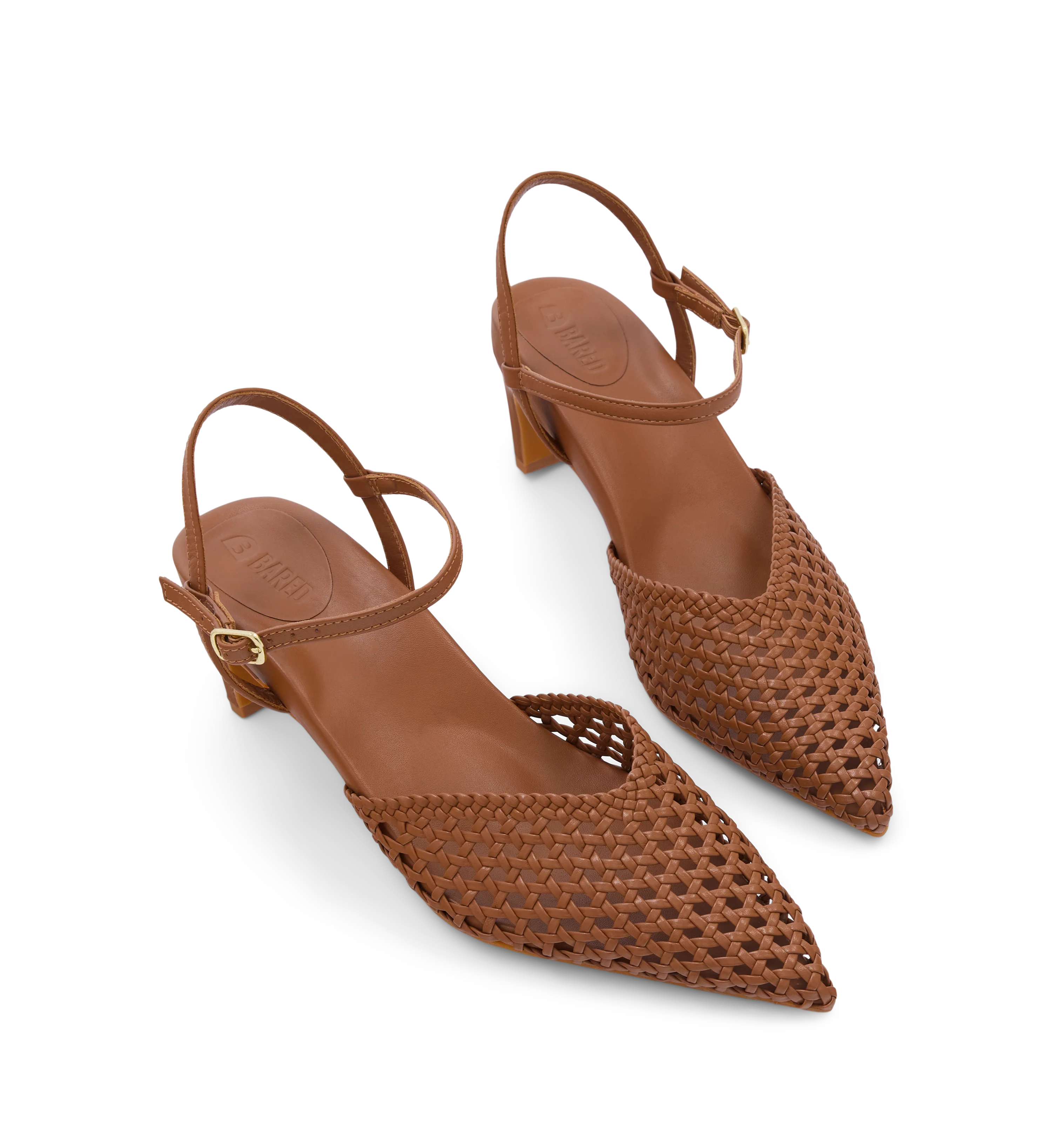 Attila Walnut Tan Leather Low Heels