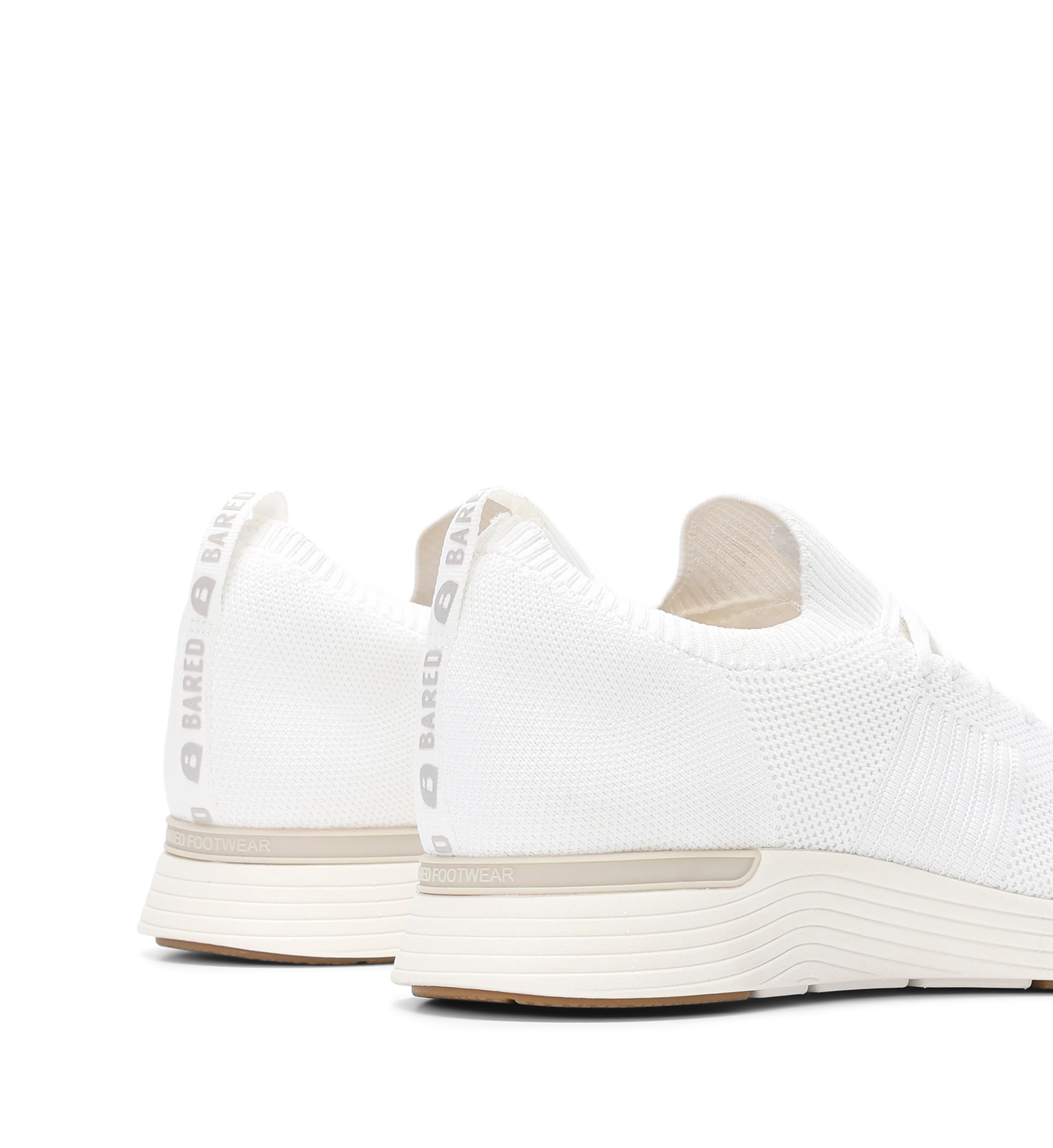 Jinzo White Knit Sneakers