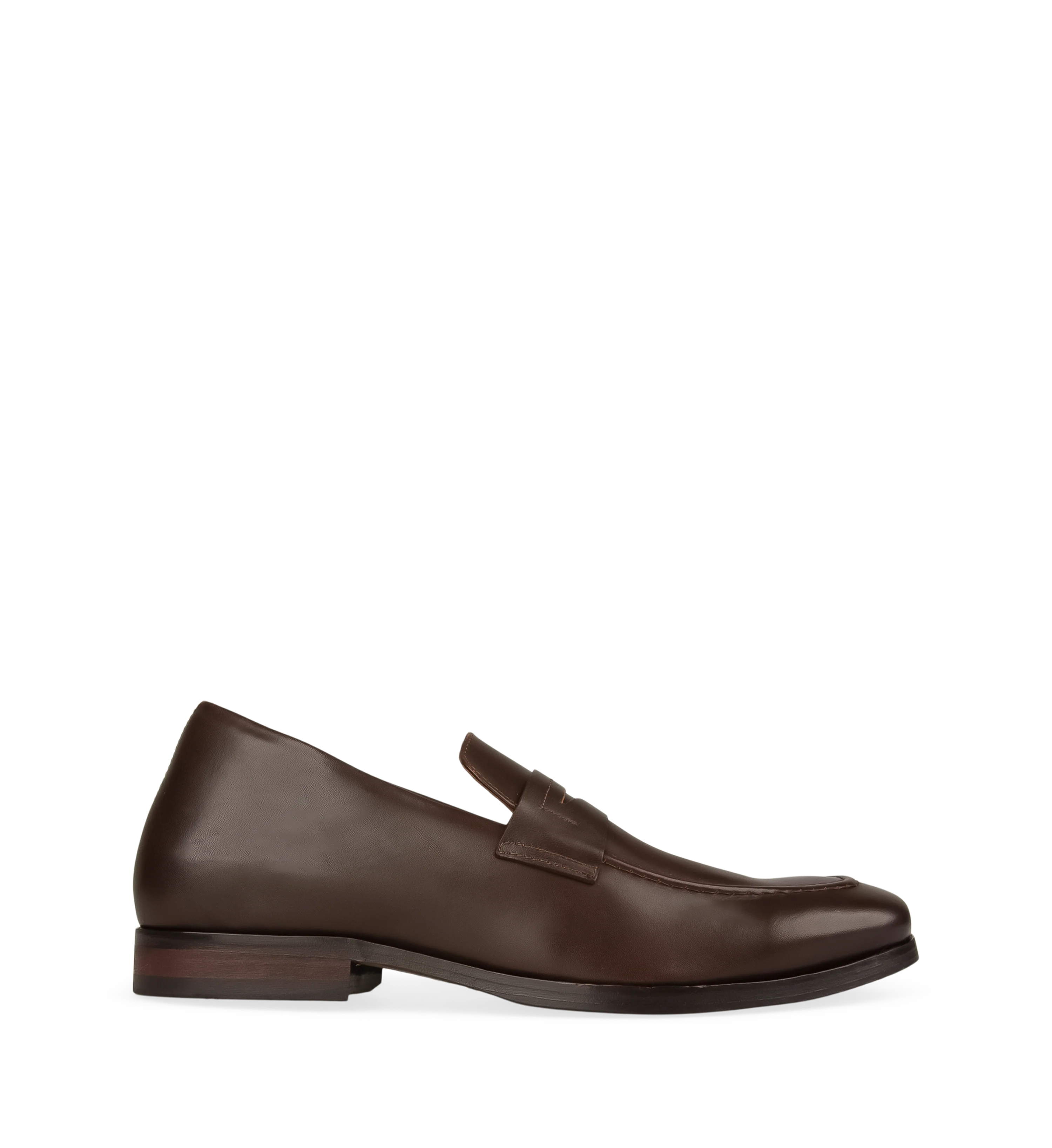 Samarium Chocolate Leather Loafers