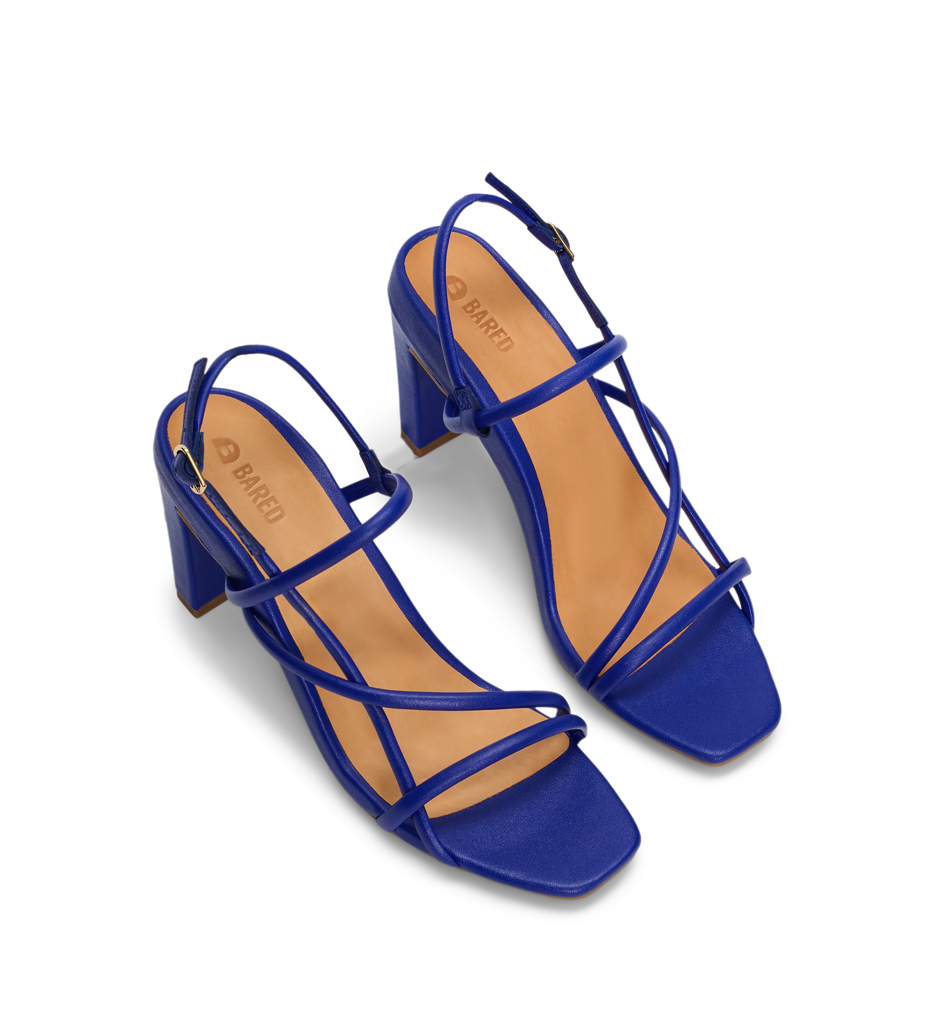 Godwit Electric Blue Leather High Heels