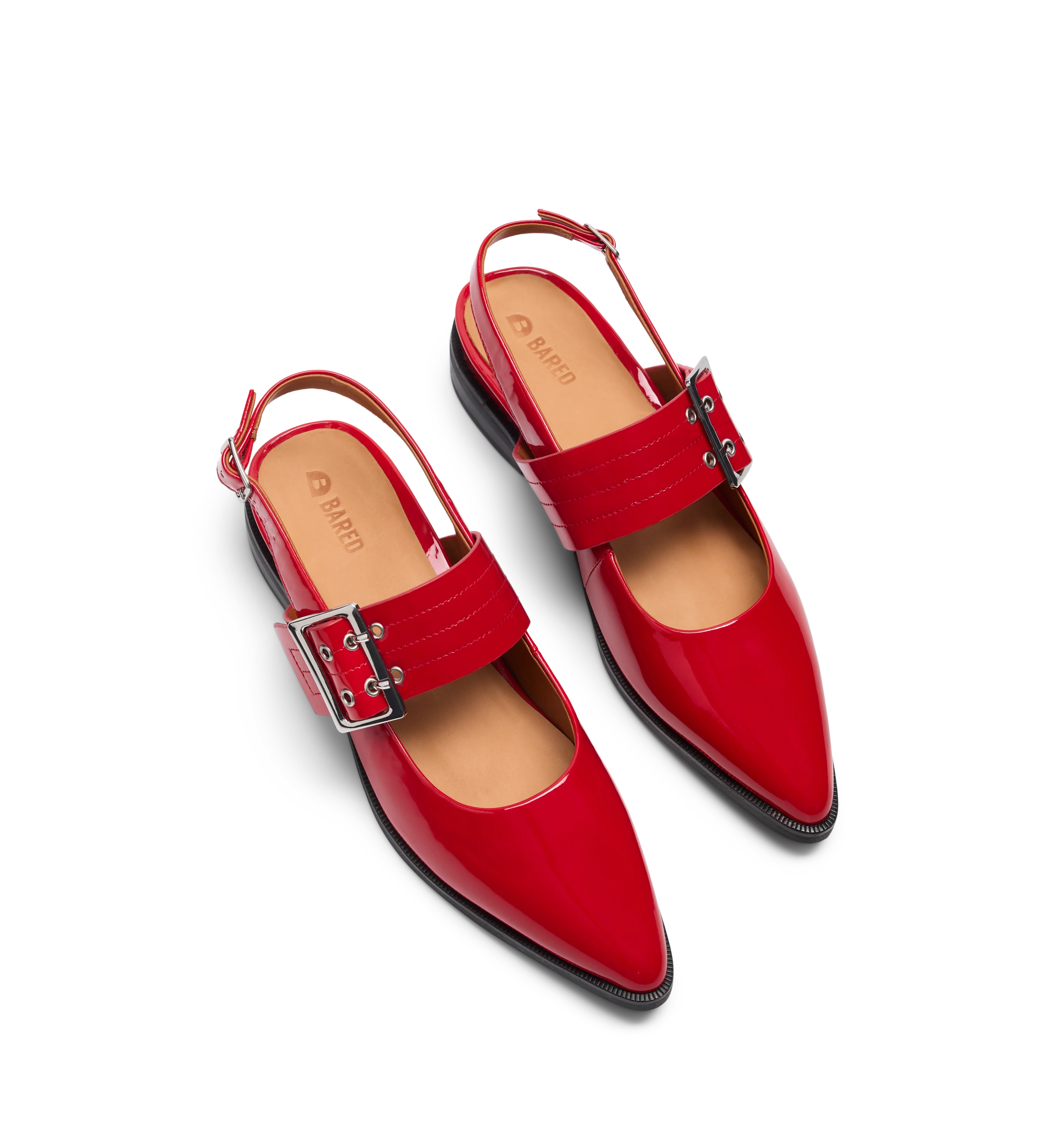 Sunbeam Poppy Red Patent Leather Flats