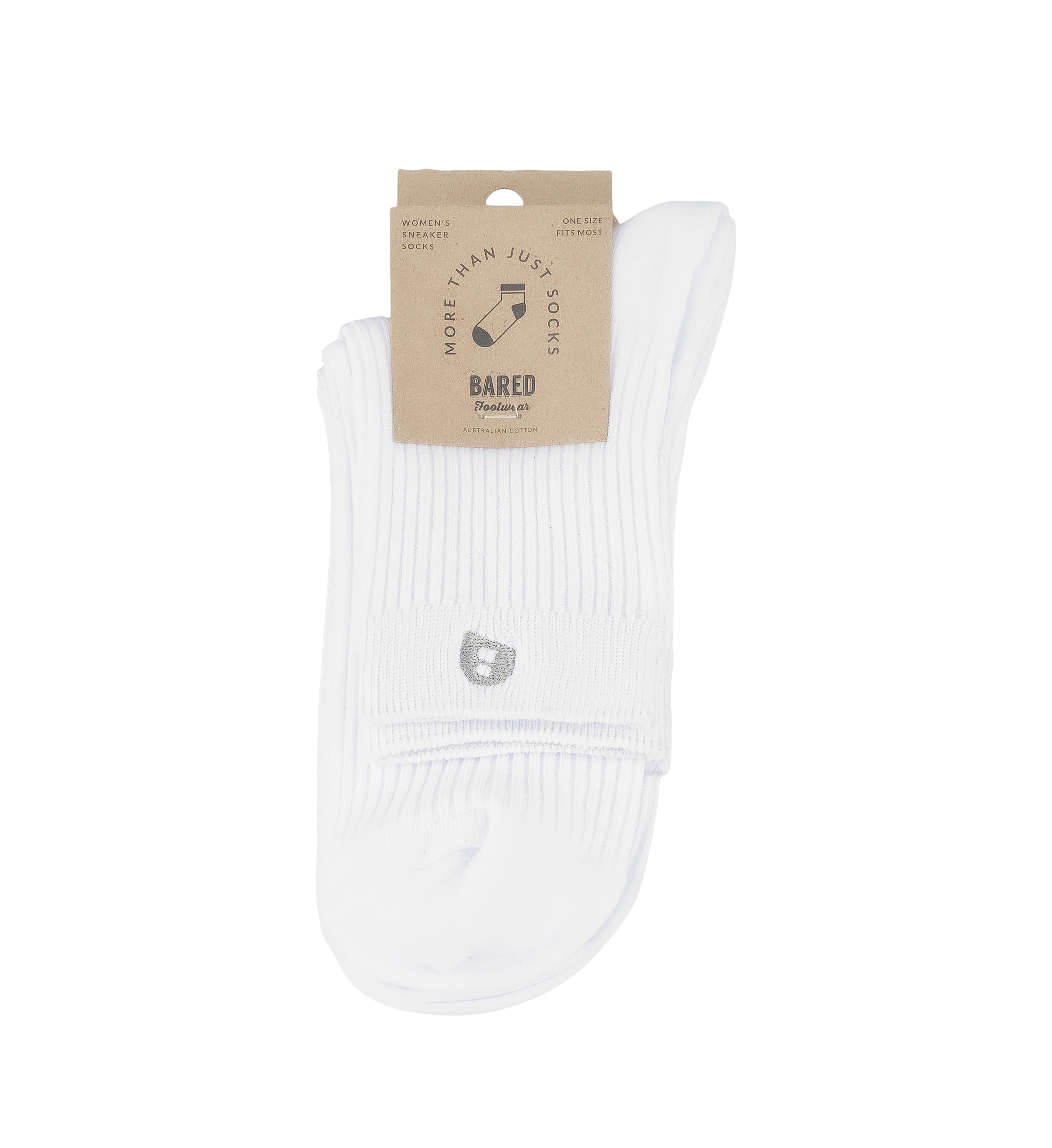 Womens Sneaker Socks 2pk White Cotton Blend