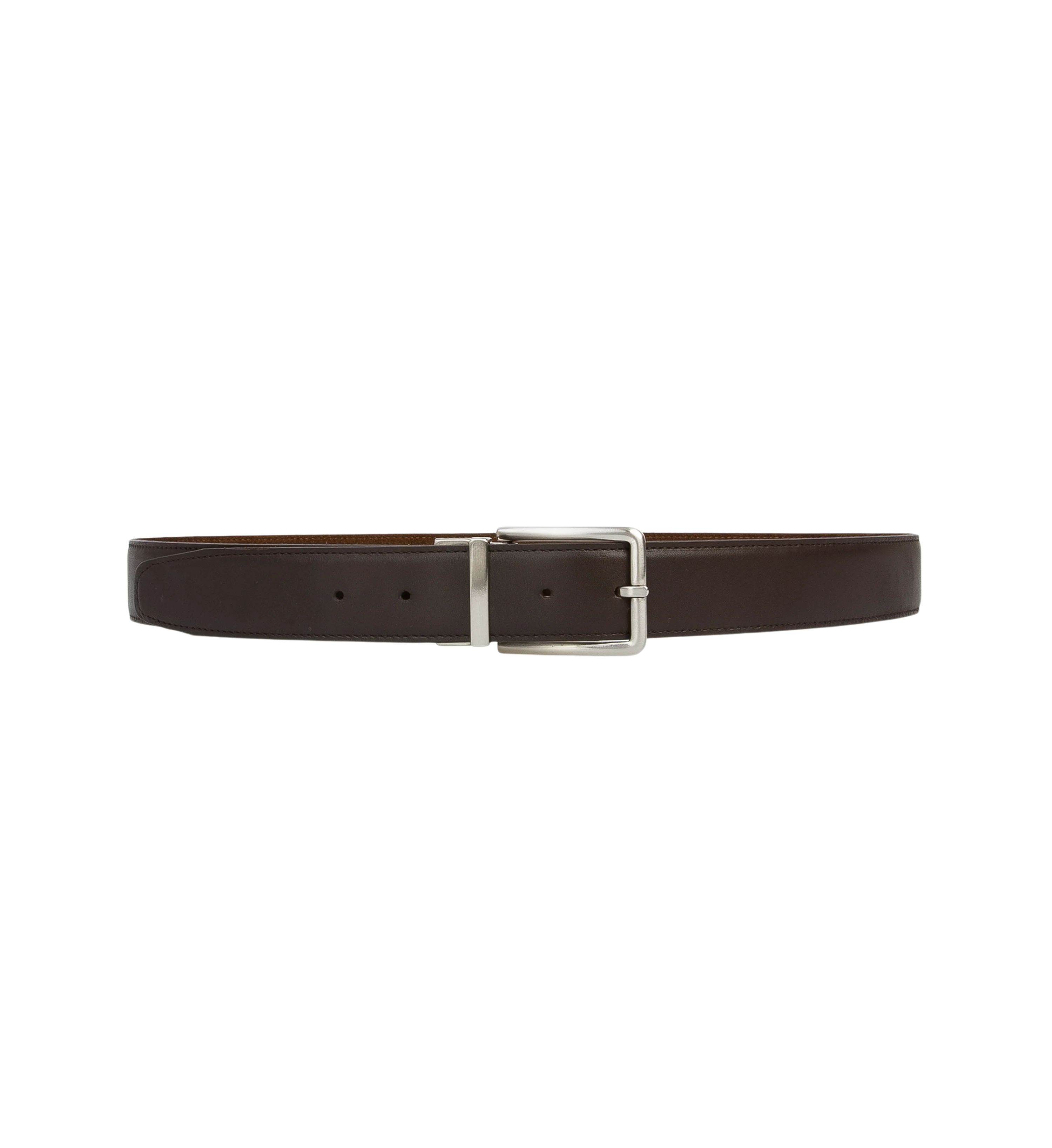 Mens Reversible Belt Chocolate Leather & Tobacco Suede