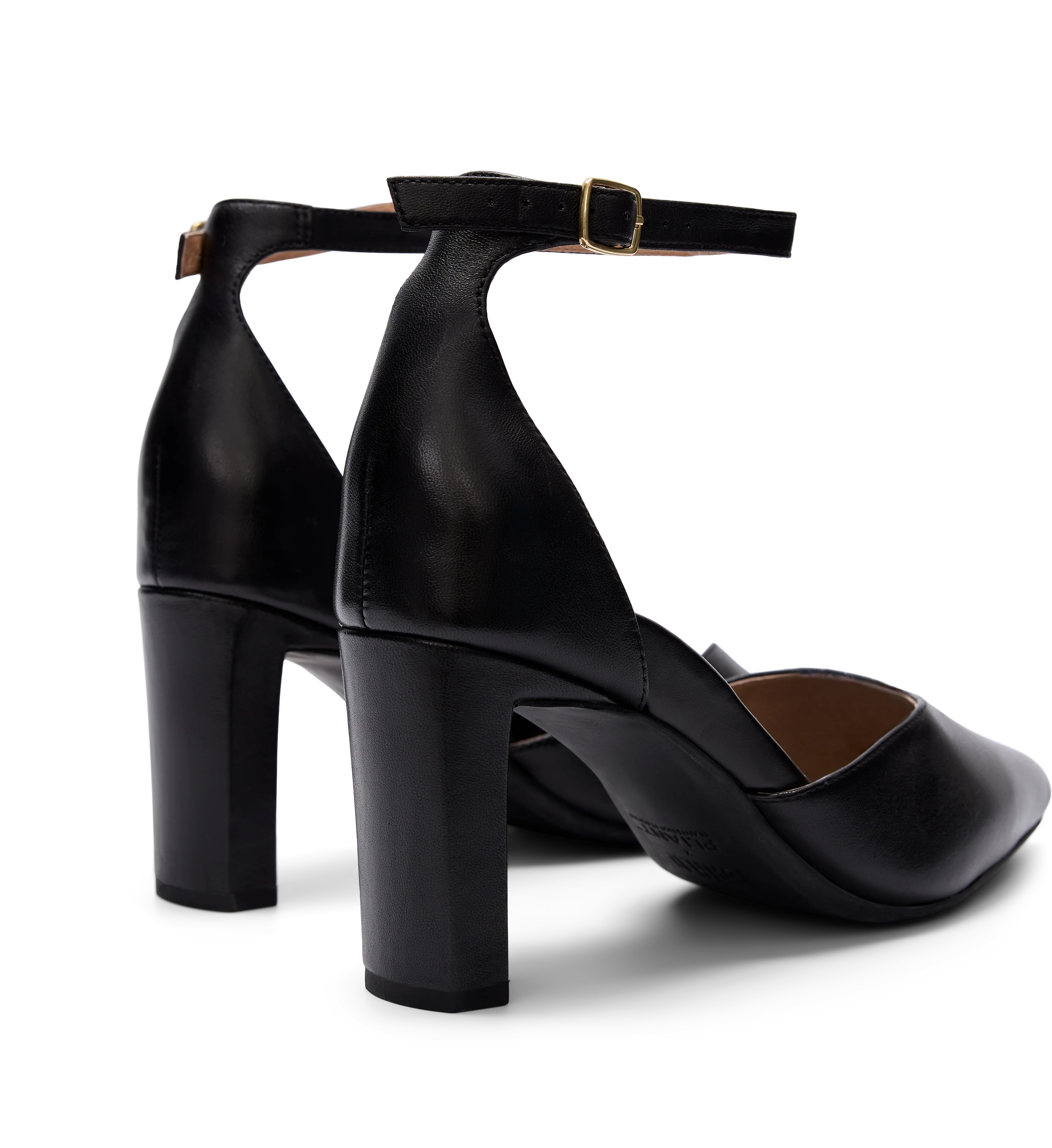 Korimako Black Leather High Heels