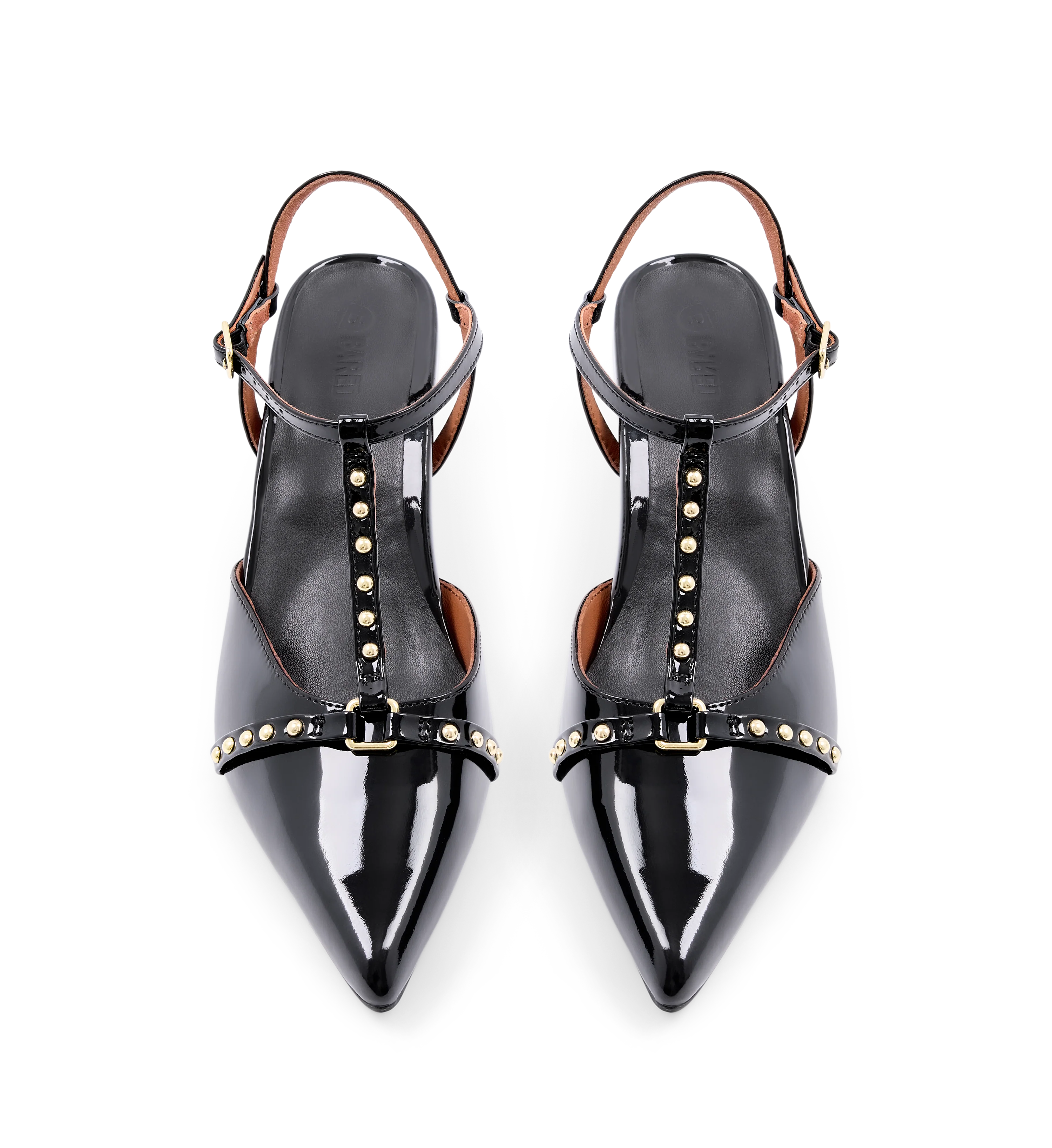 Albifron Black Patent Leather Low Heels