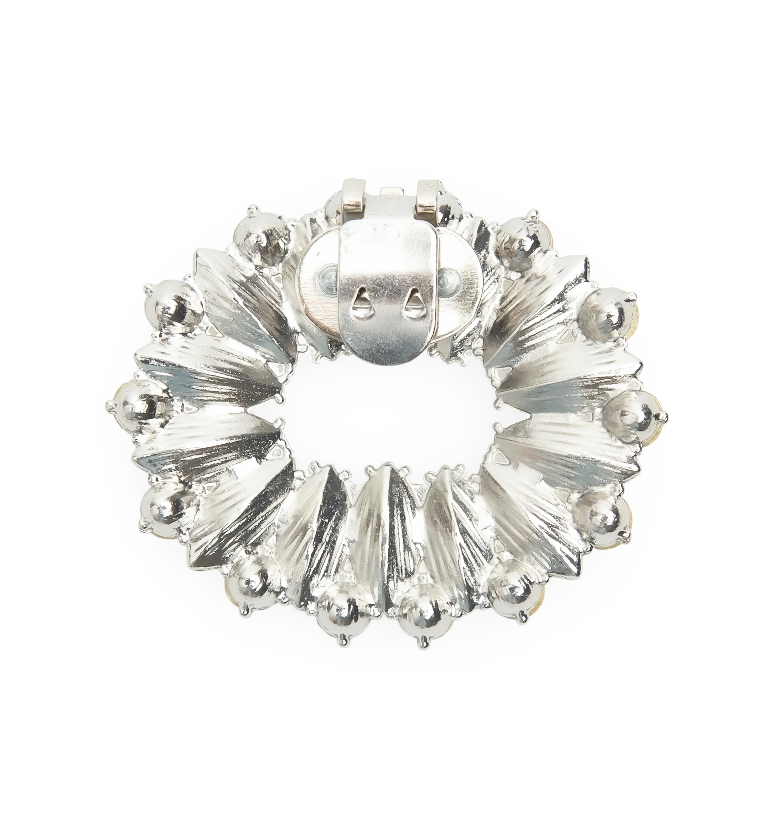 Bridal Shoe Clips - Crystal & Silver