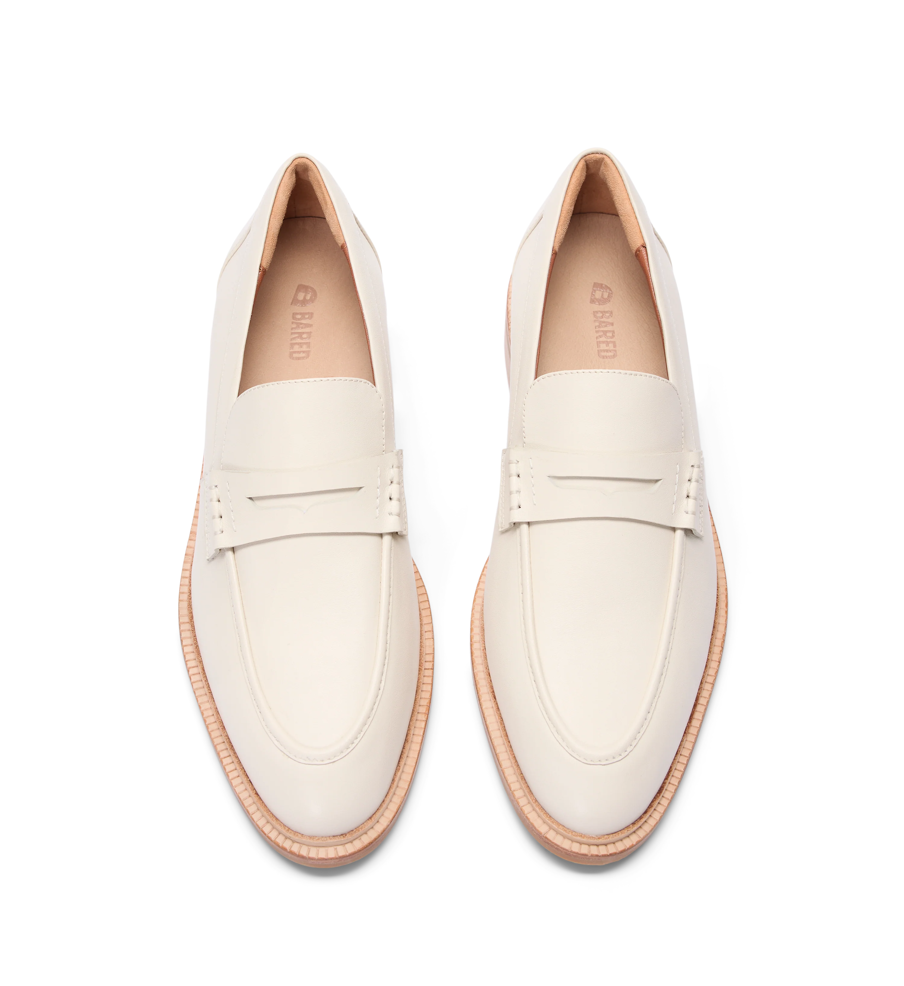 Capito Ecru Leather Loafers