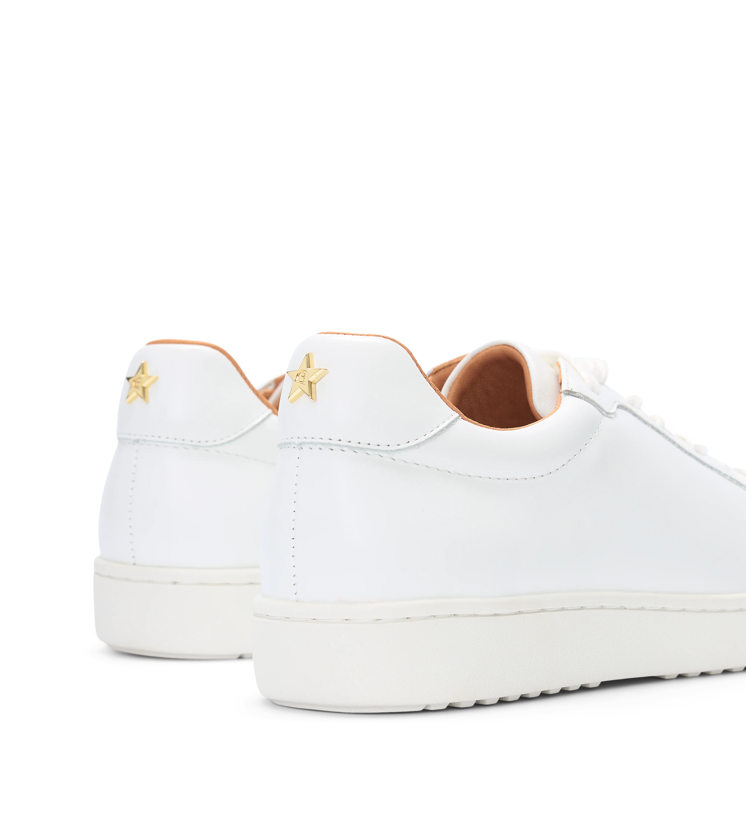 Sialia White Leather Sneakers