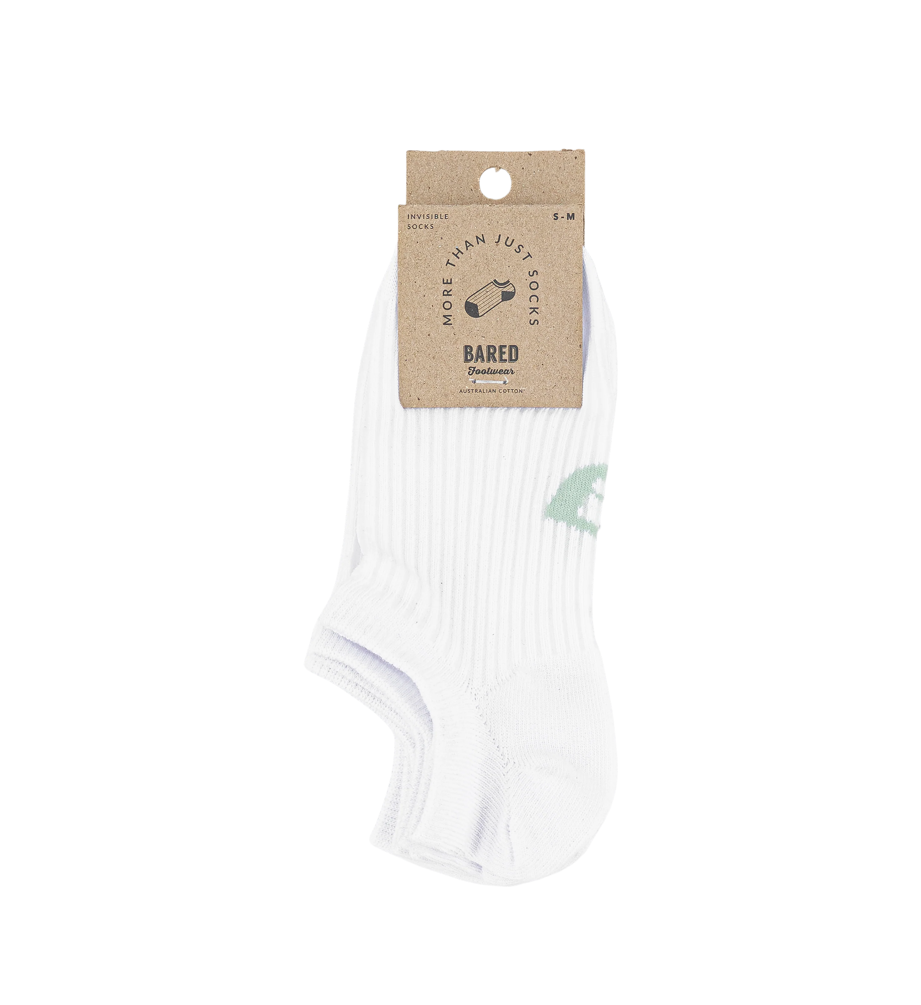 Womens Invisible Socks 3pk White Cotton Blend