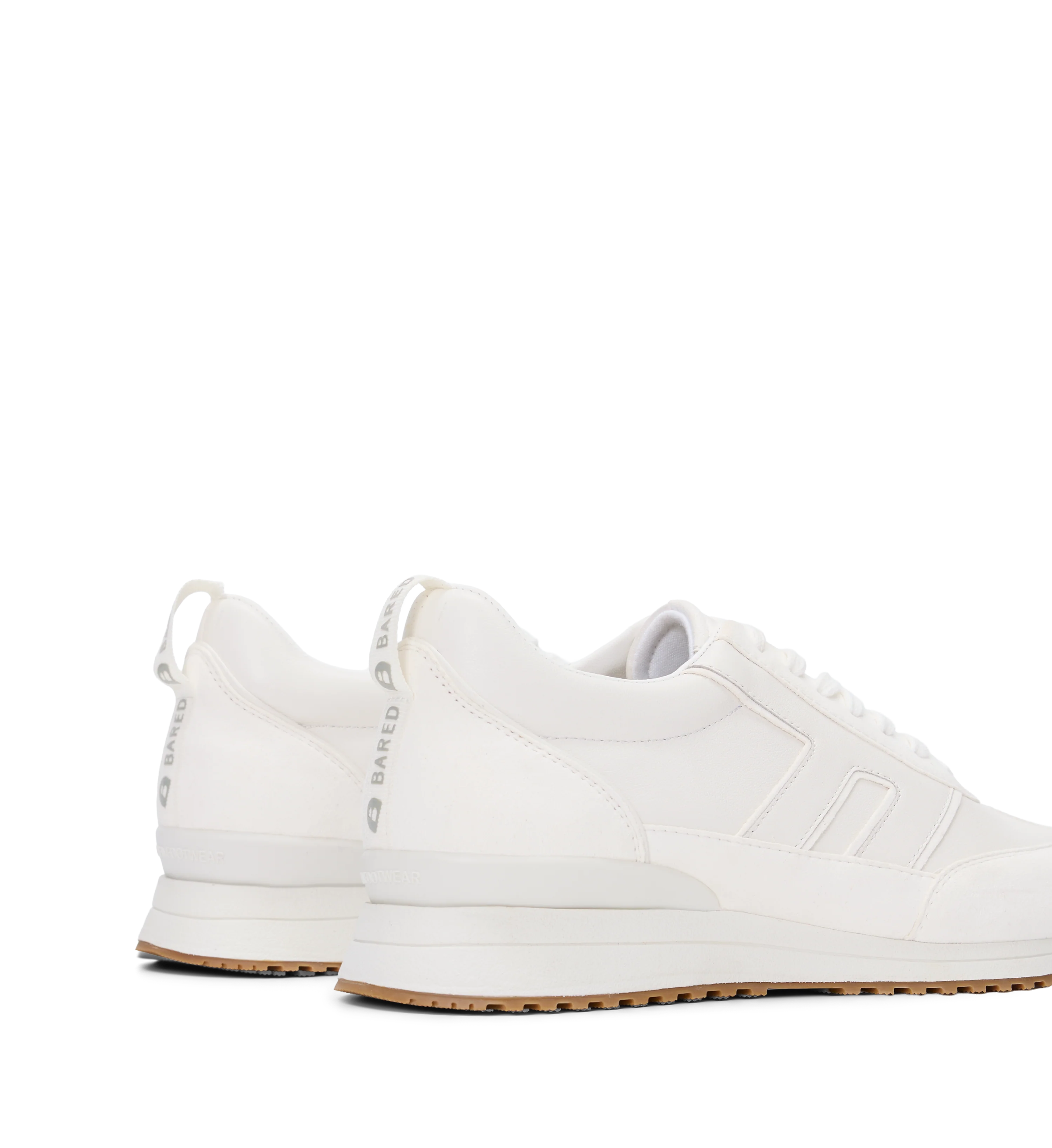 Stork White Leather & Suede Sneakers