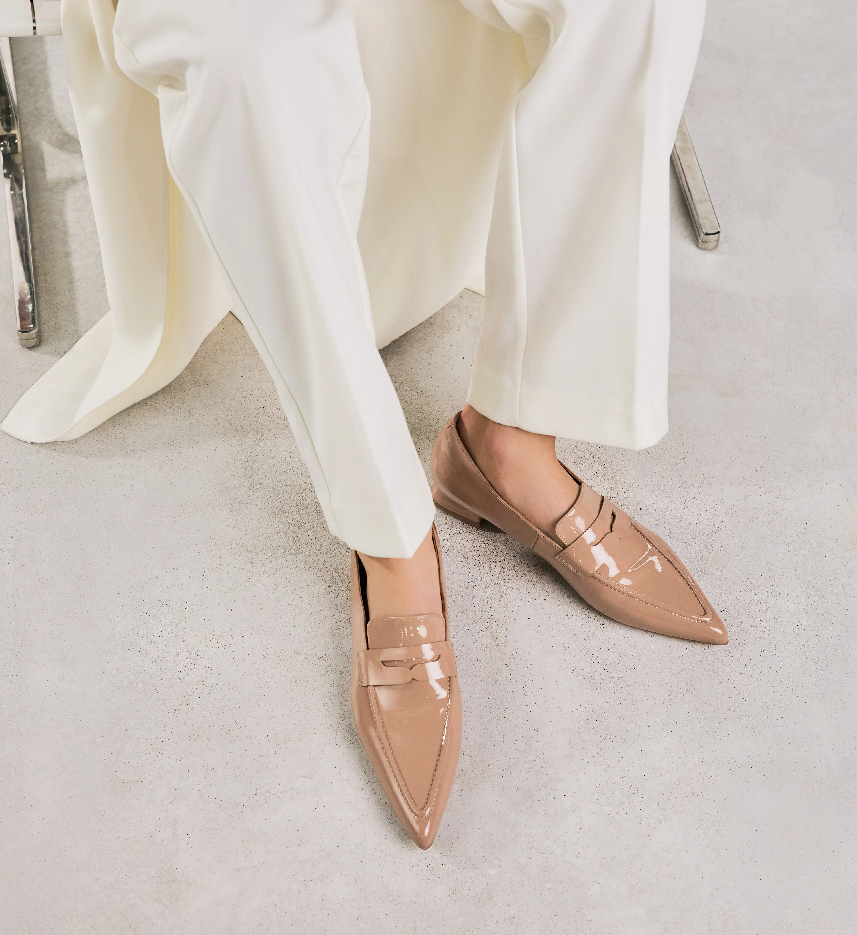 Ninox Dark Blush Patent Leather Loafers