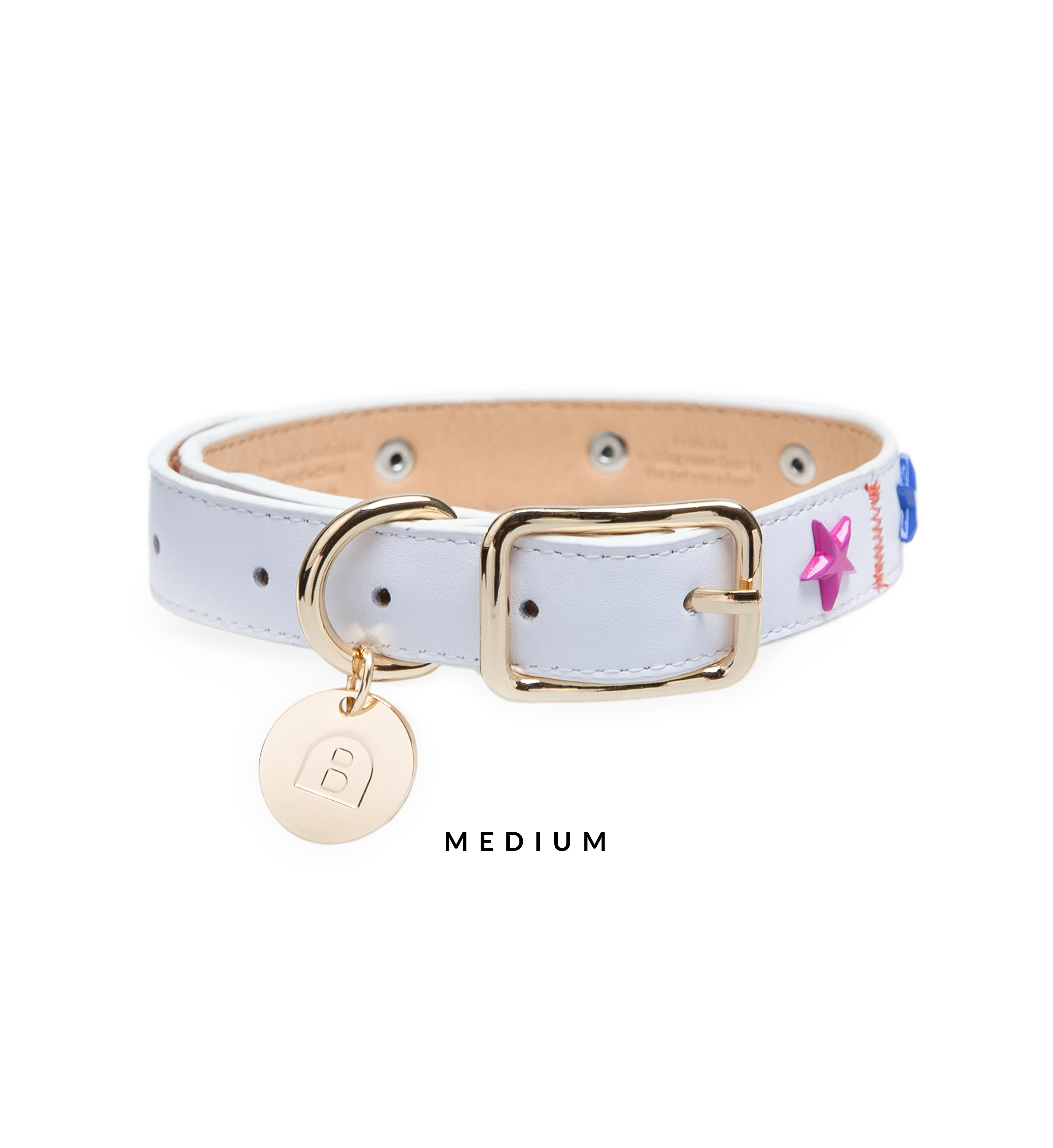 Dog Collar White Leather