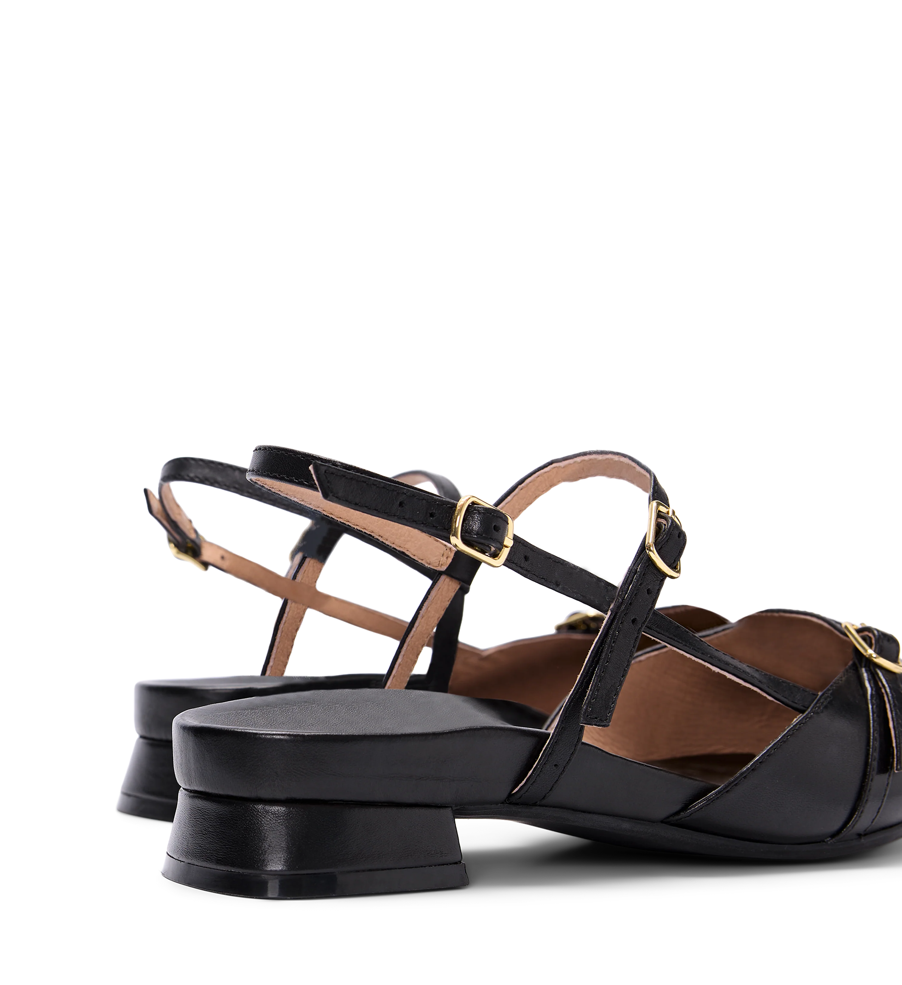 Firecrown 2 Black Leather Flats