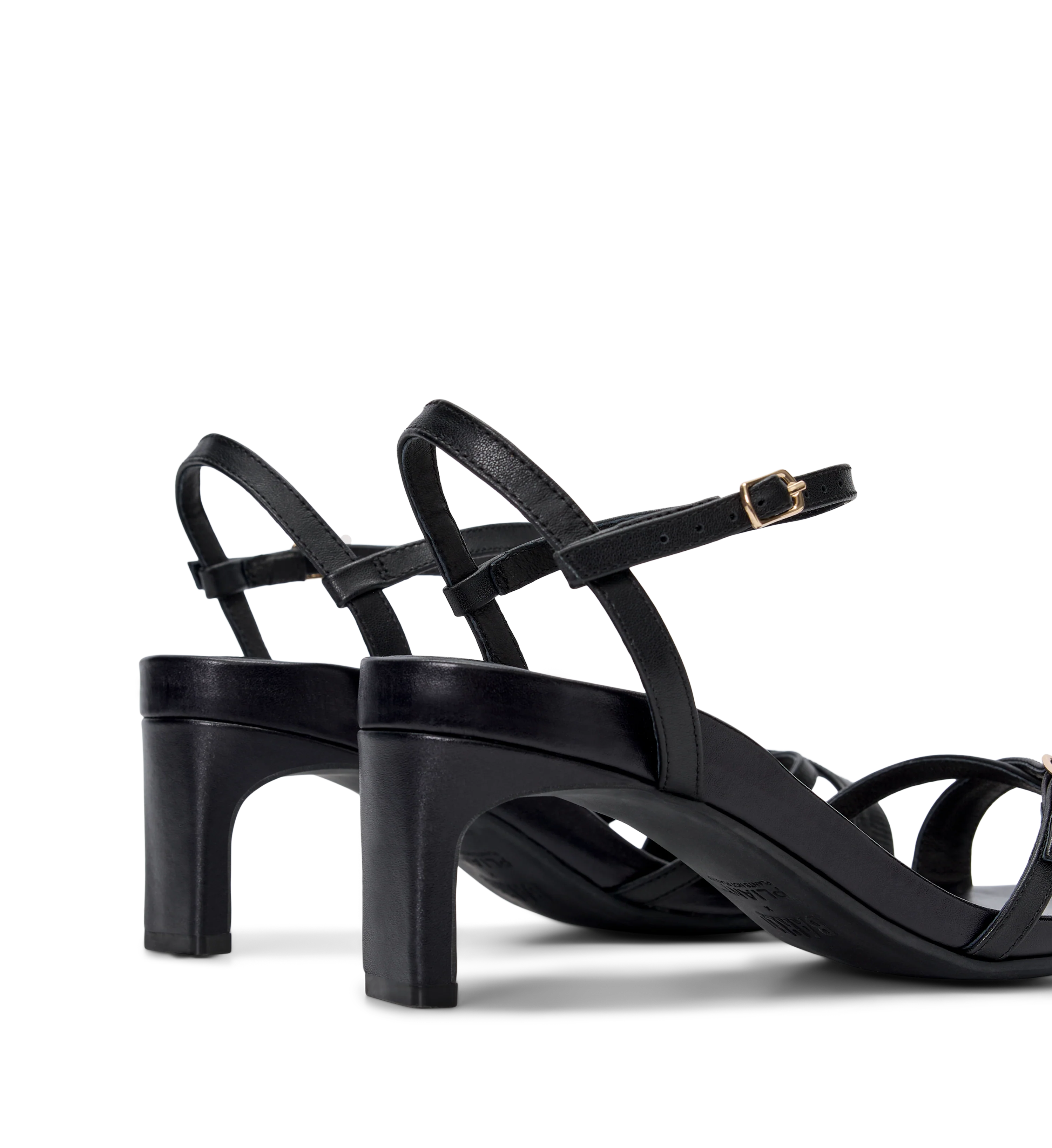 Monarch Black Leather Dressy Heels