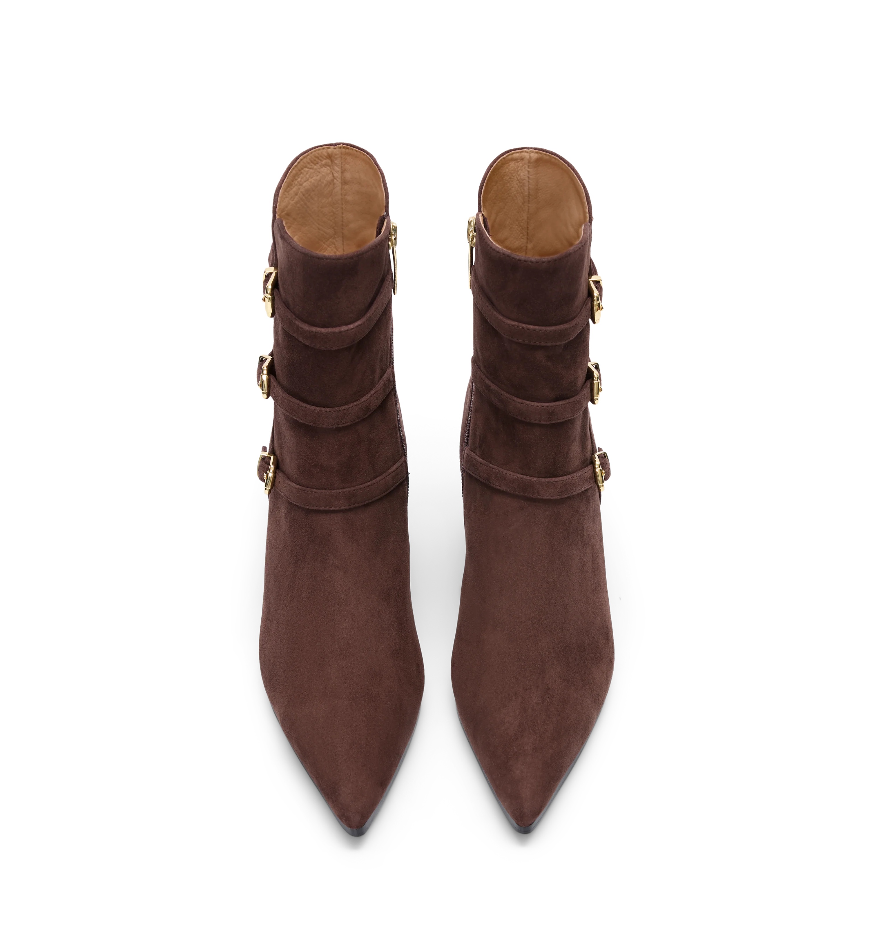 Thrasher Chocolate Brown Suede Heeled Boots