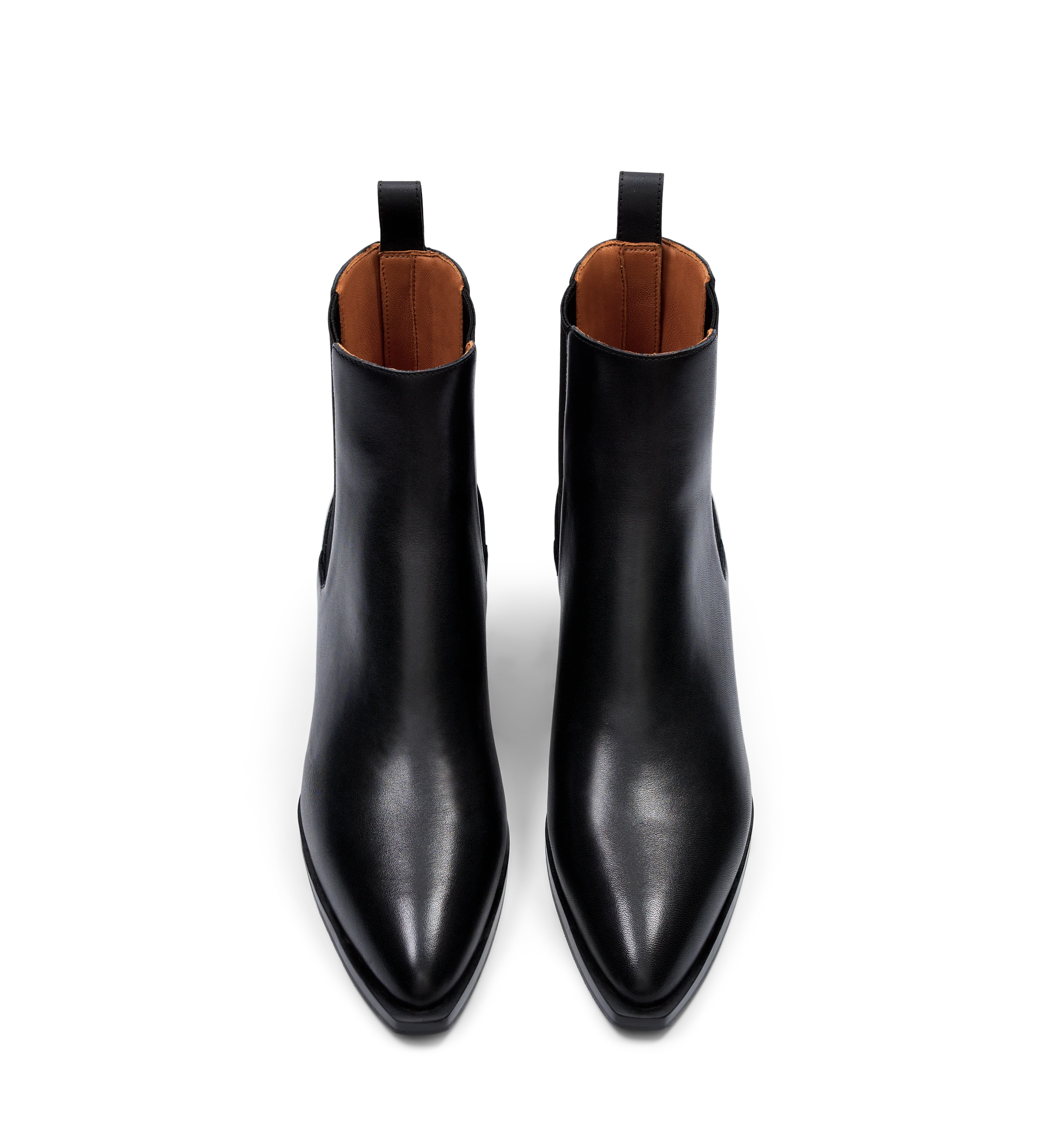 Dodo Black Leather Heeled Boots