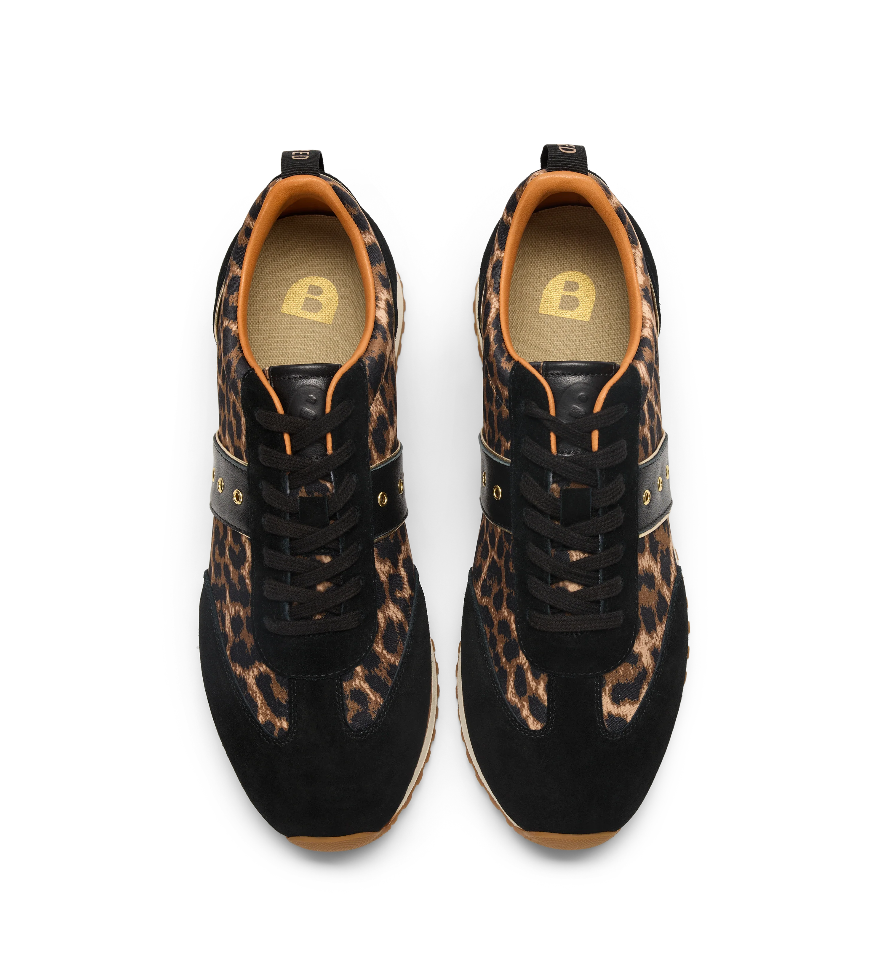 Saker 2 Leopard Print Satin & Suede Sneakers