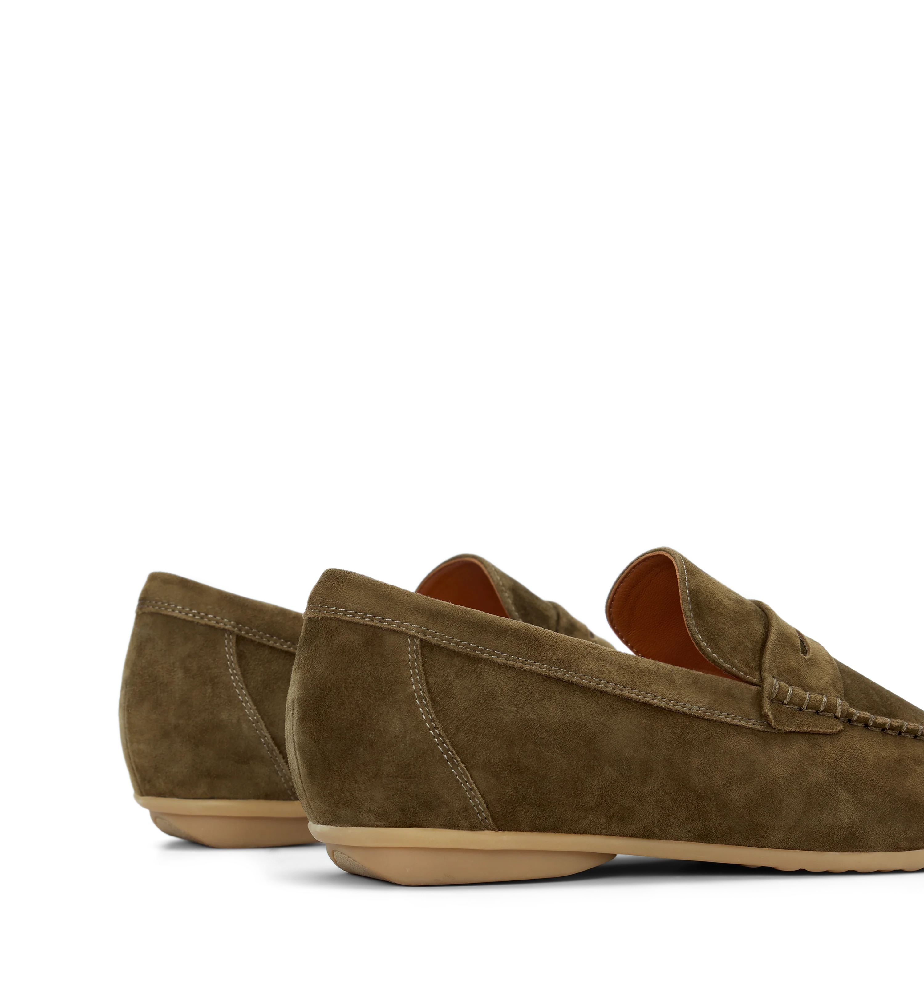 Hobby Olive Green Suede Loafers