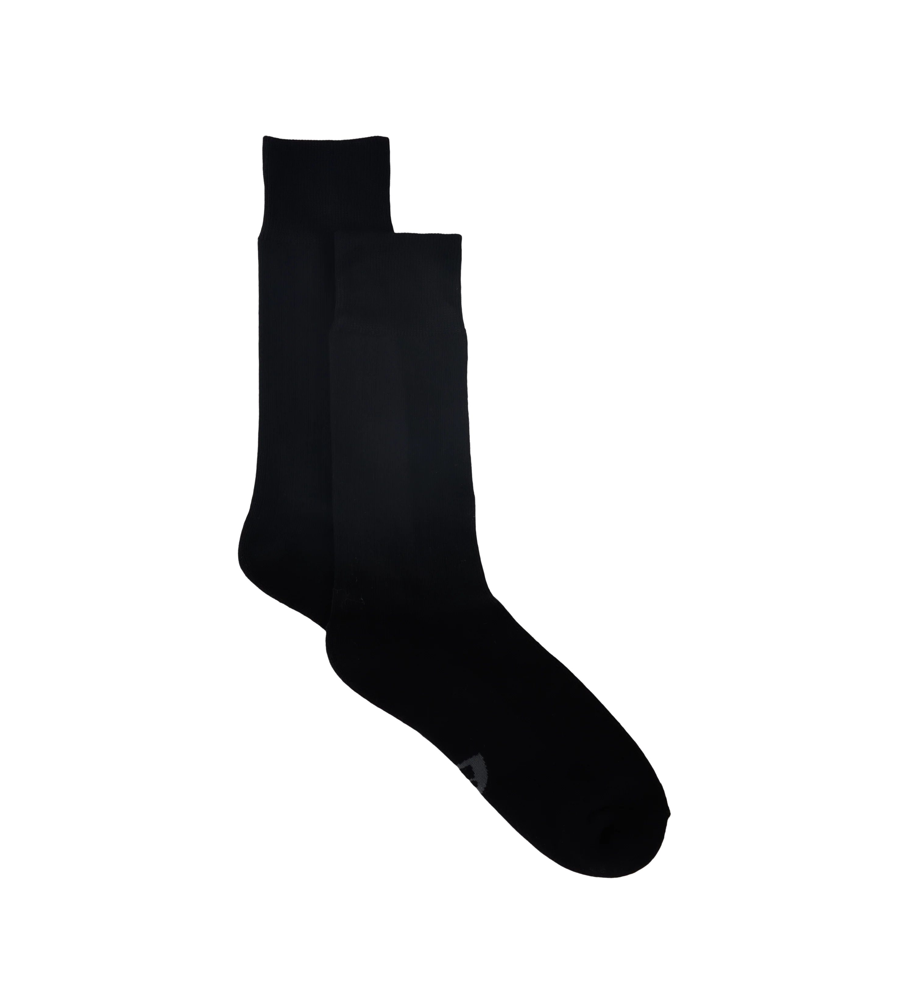 Mens Crew Socks 2pk Black Cotton Blend