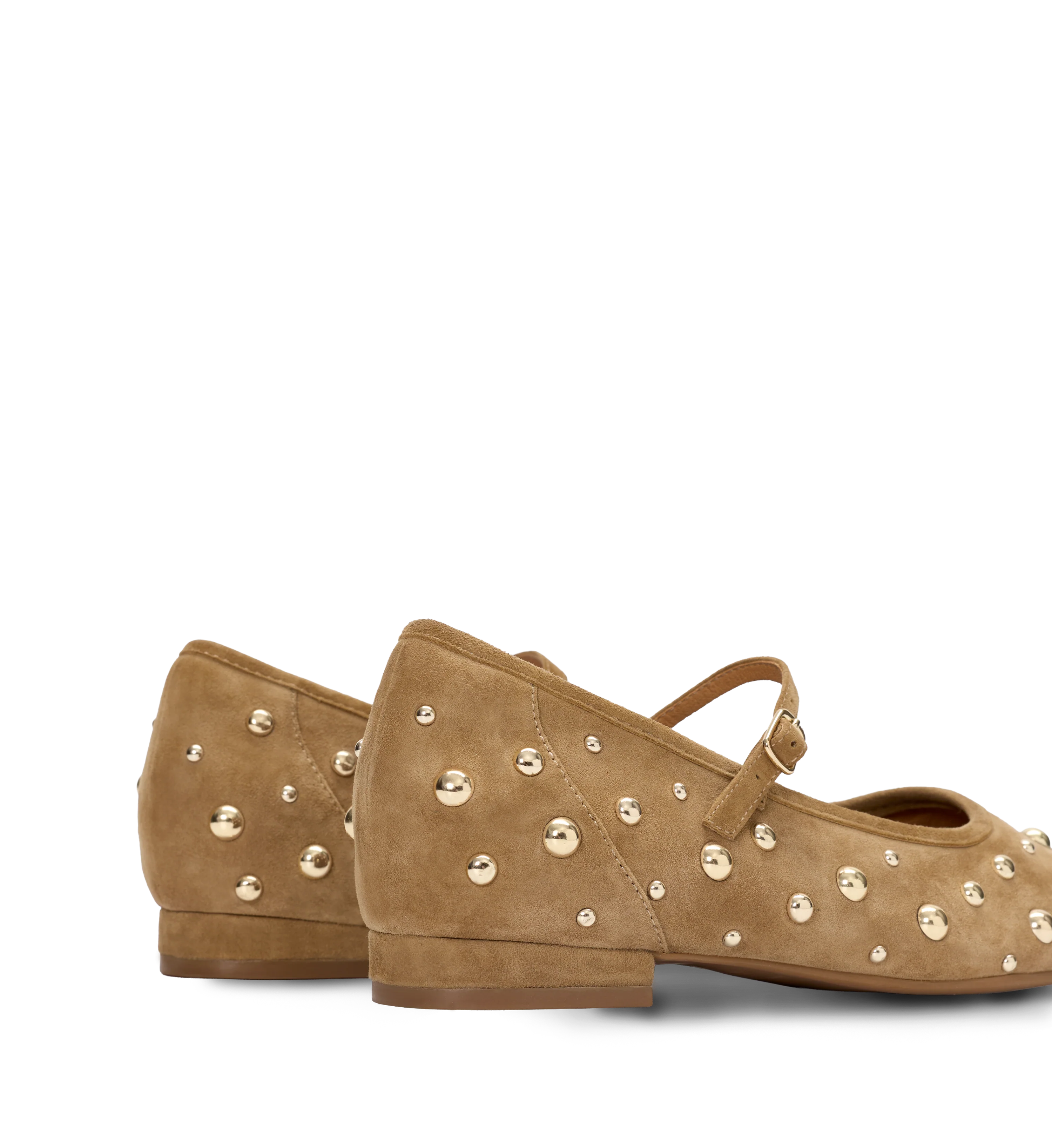 Surfbird Camel Suede & Hardware Ballet Flats