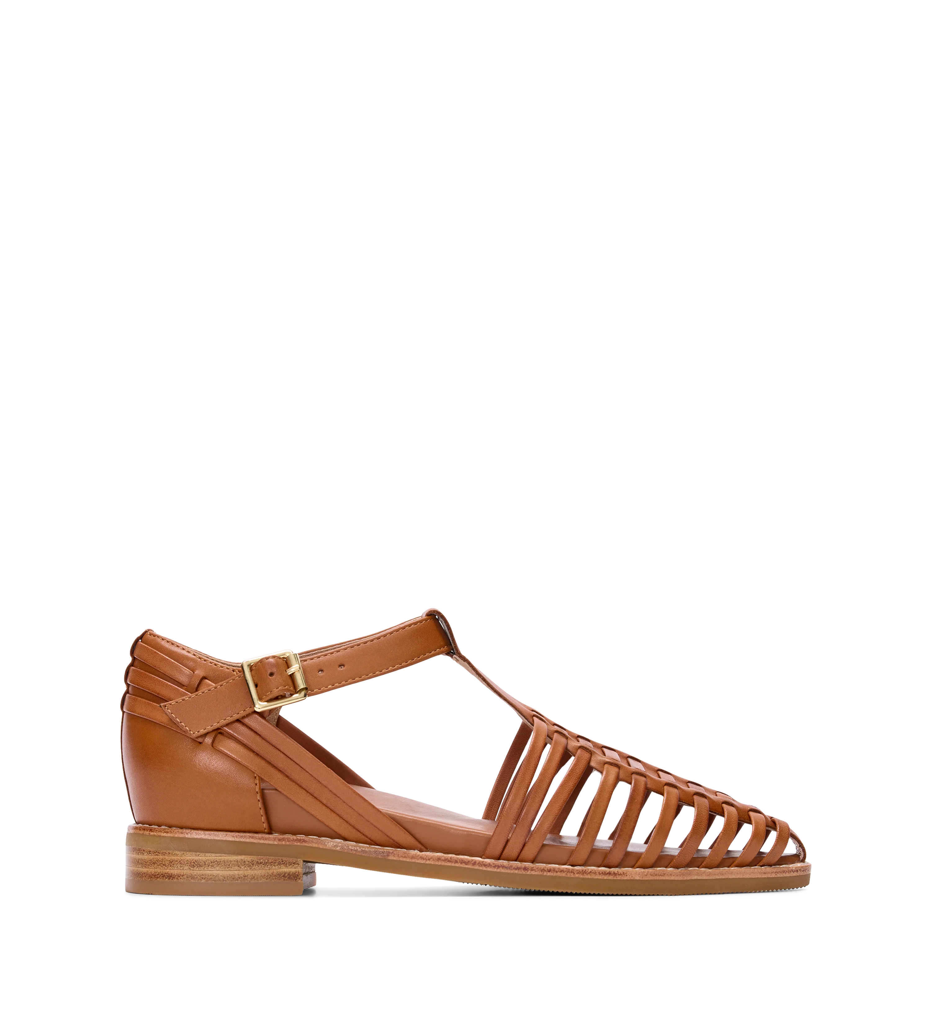 Honeyguide Terracotta Leather Woven Sandals