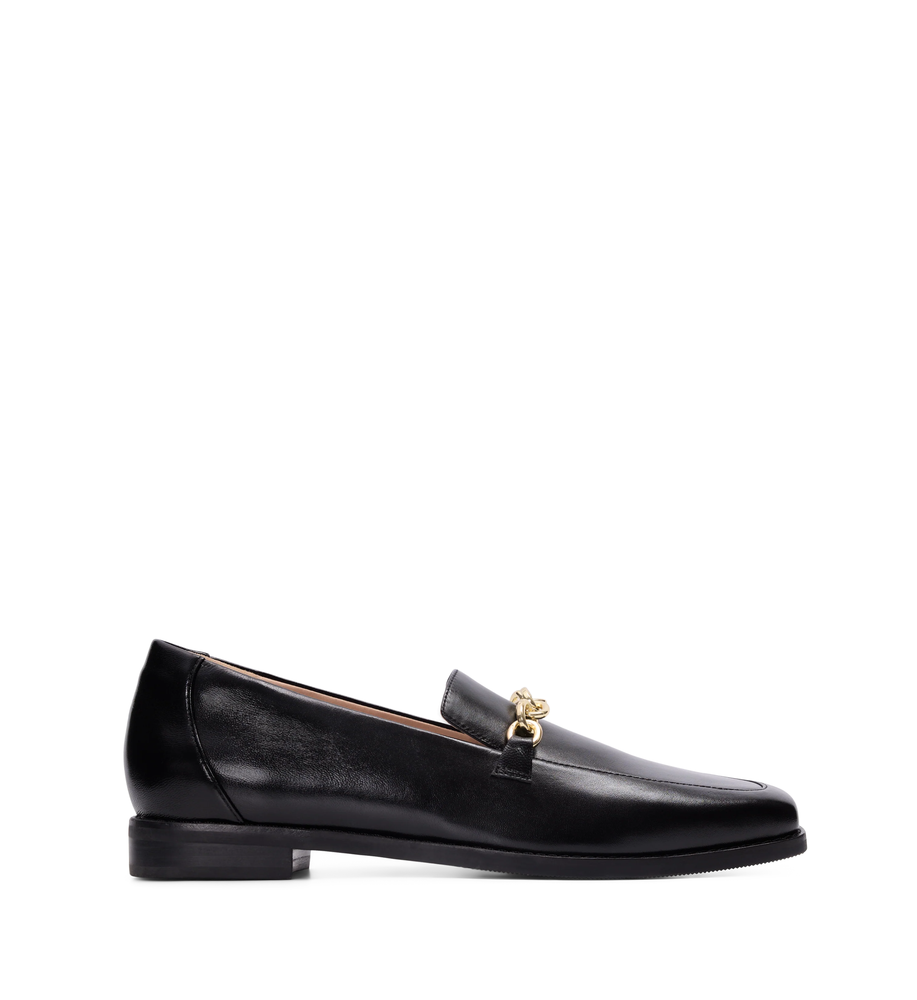 Whooper Black Leather & Hardware Loafers