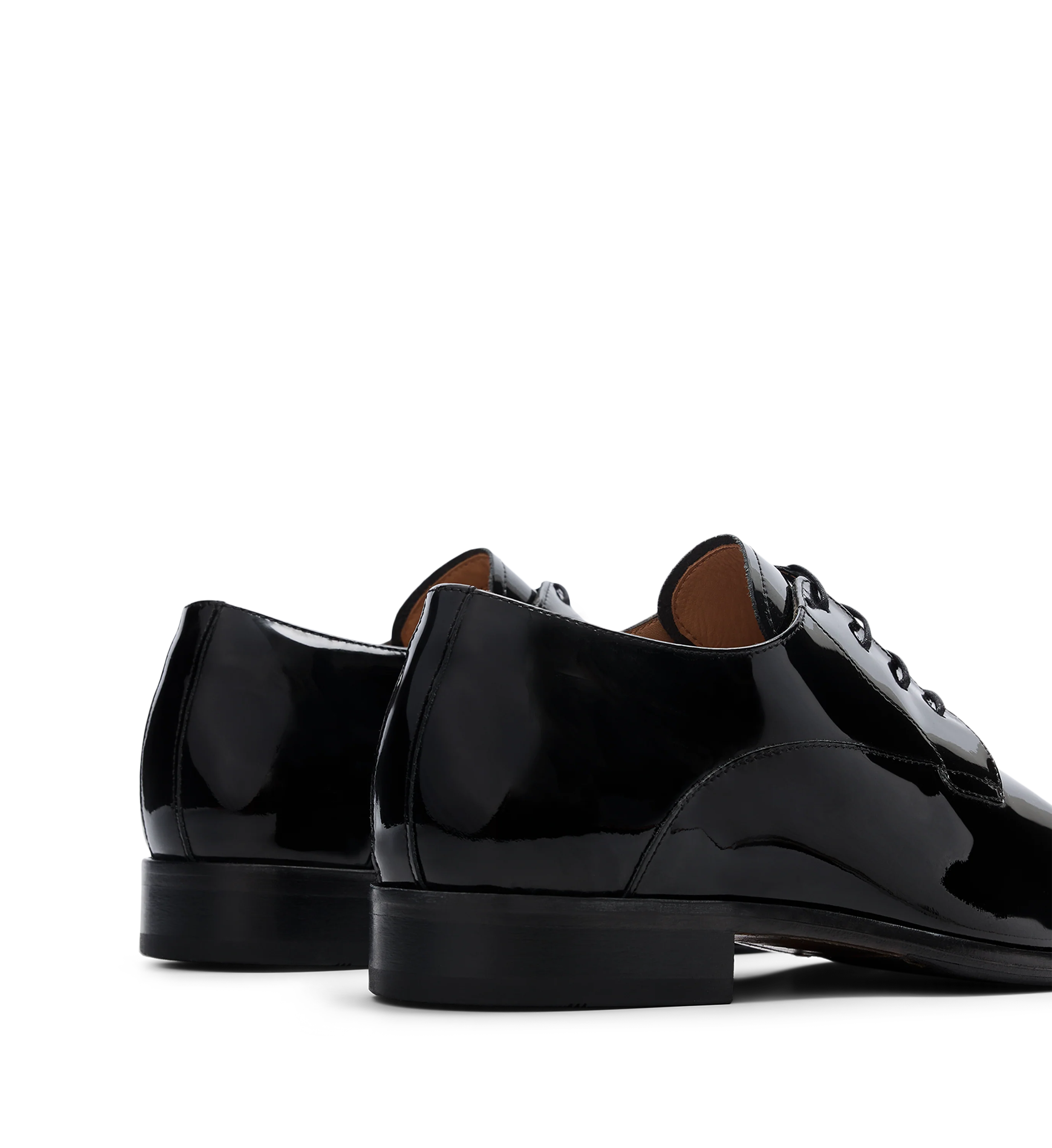 Carbon Black Patent Leather Lace Up Dress Shoes