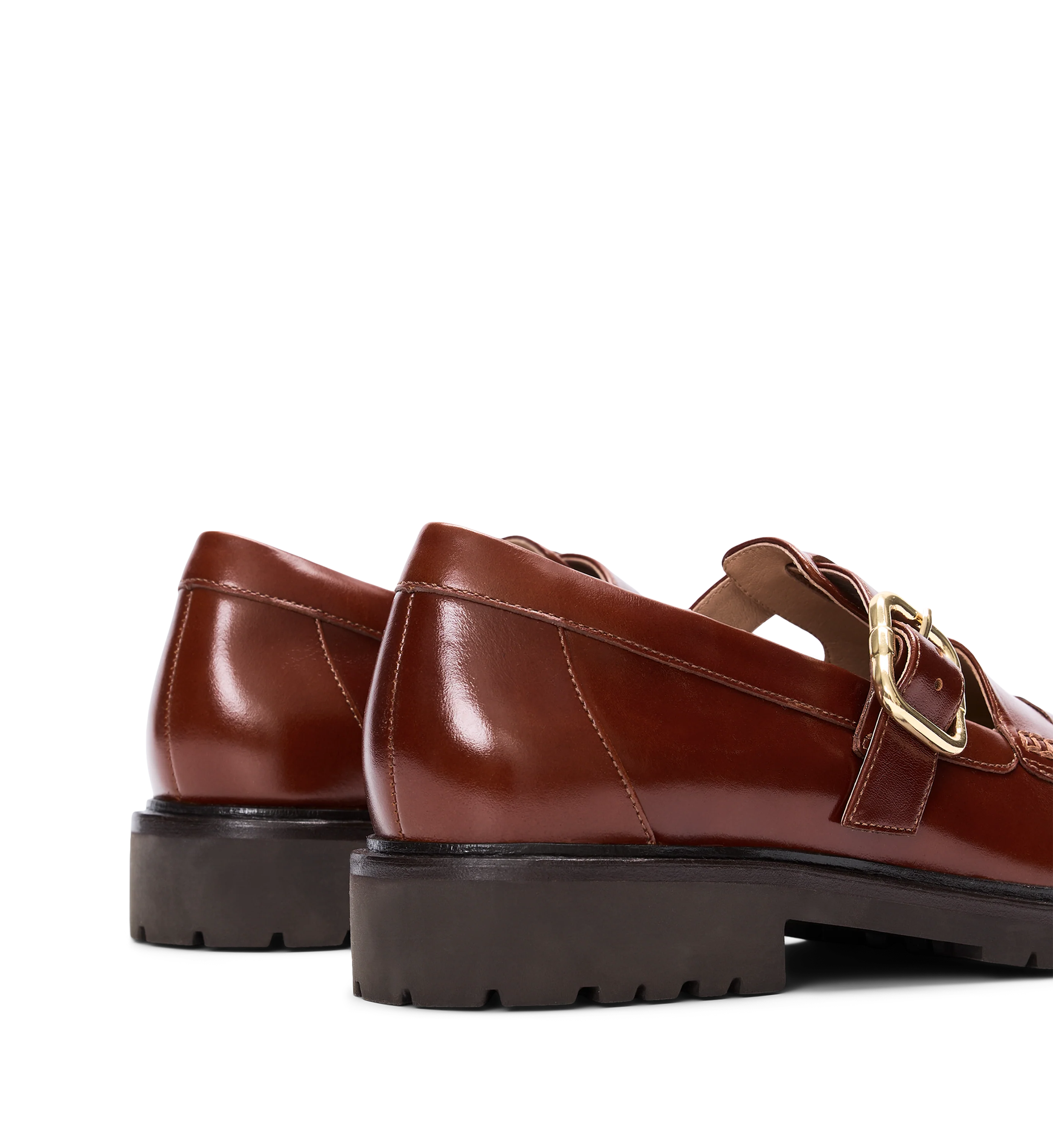 Emutail Rustic Brown Leather Loafers