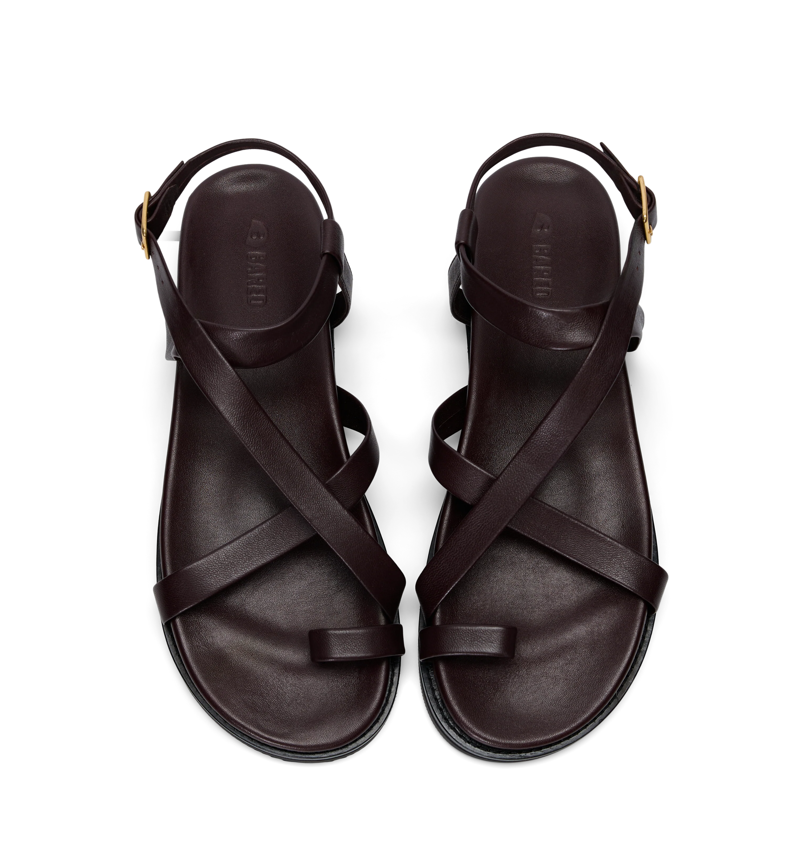 Nicator Chocolate Brown Leather Chunky Sandals