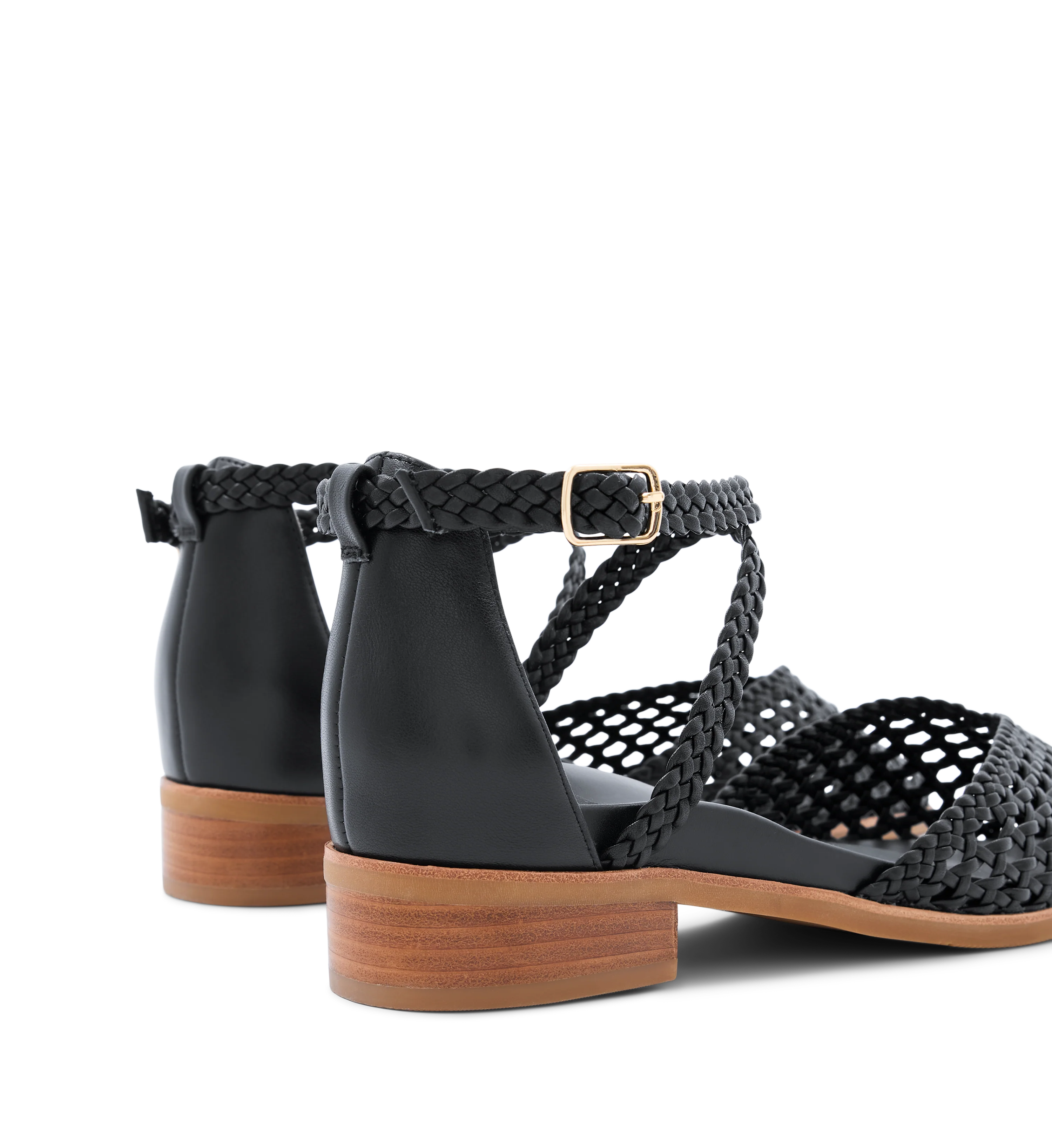 Finchbill Black Leather Sandals