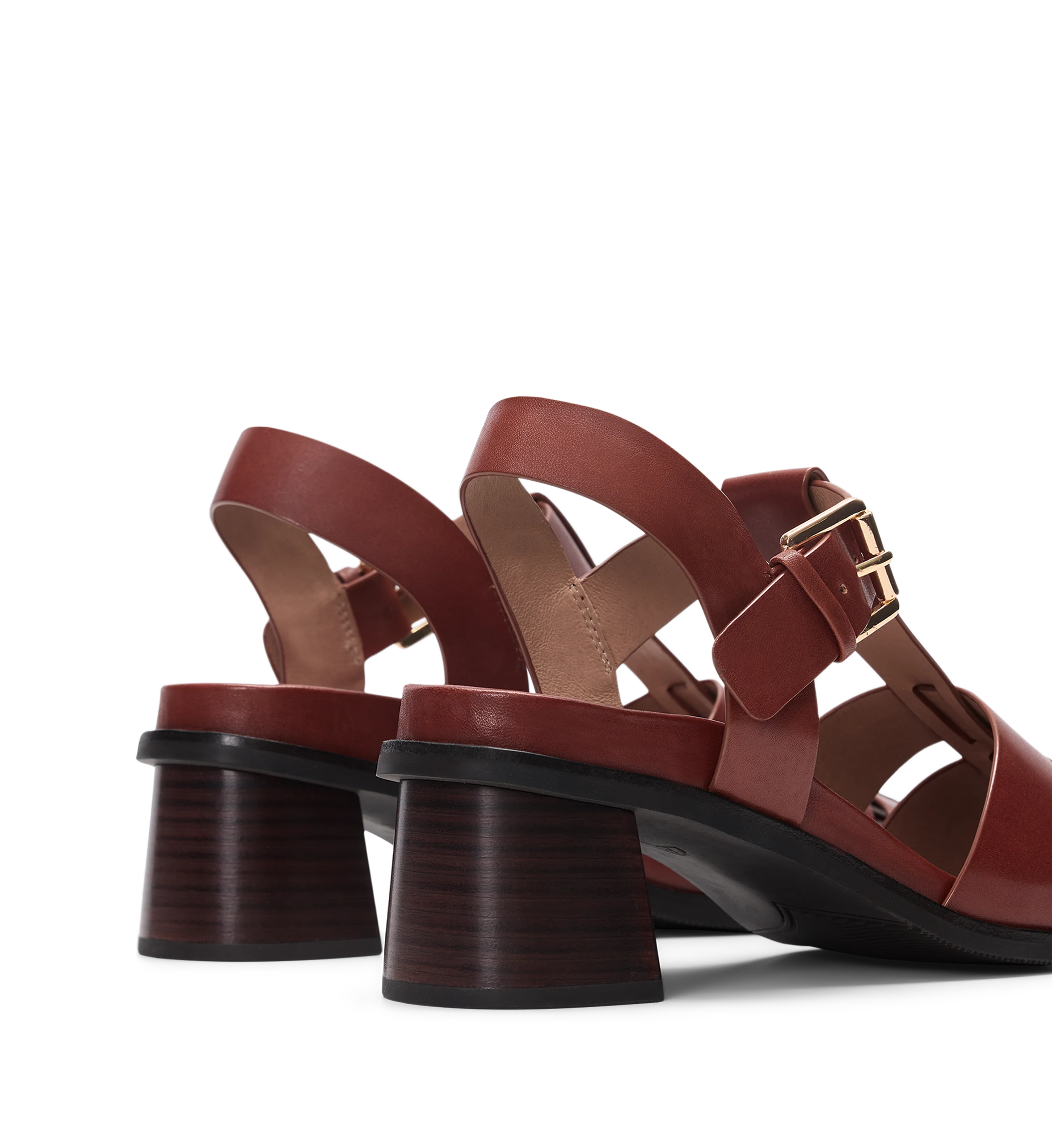 Cardellina Dark Tan Leather Casual Heels