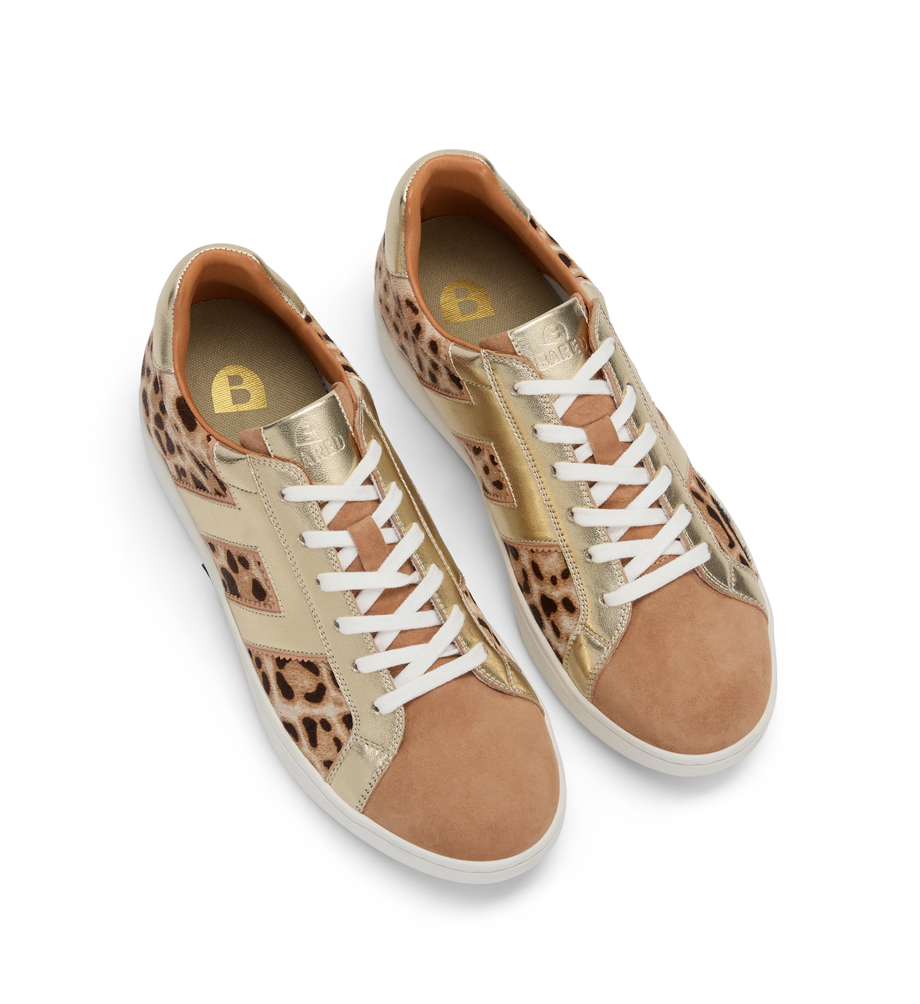 Carib Leopard Mix Leather & Suede Sneakers