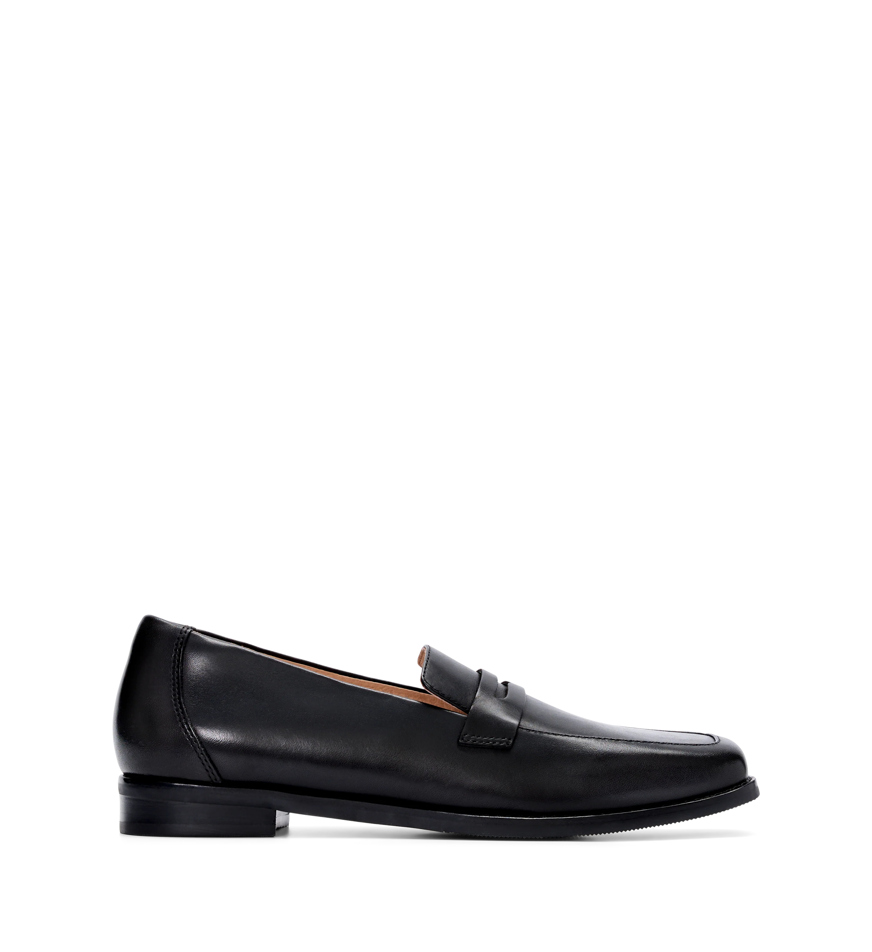 Piha Black Leather Loafers
