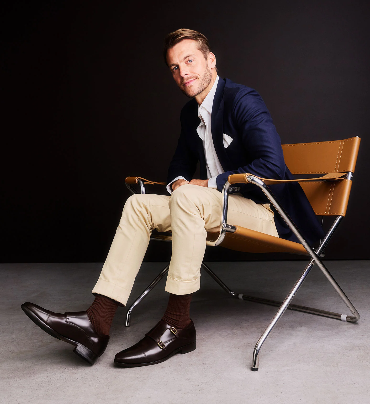 Vanadium Chocolate Leather Monks