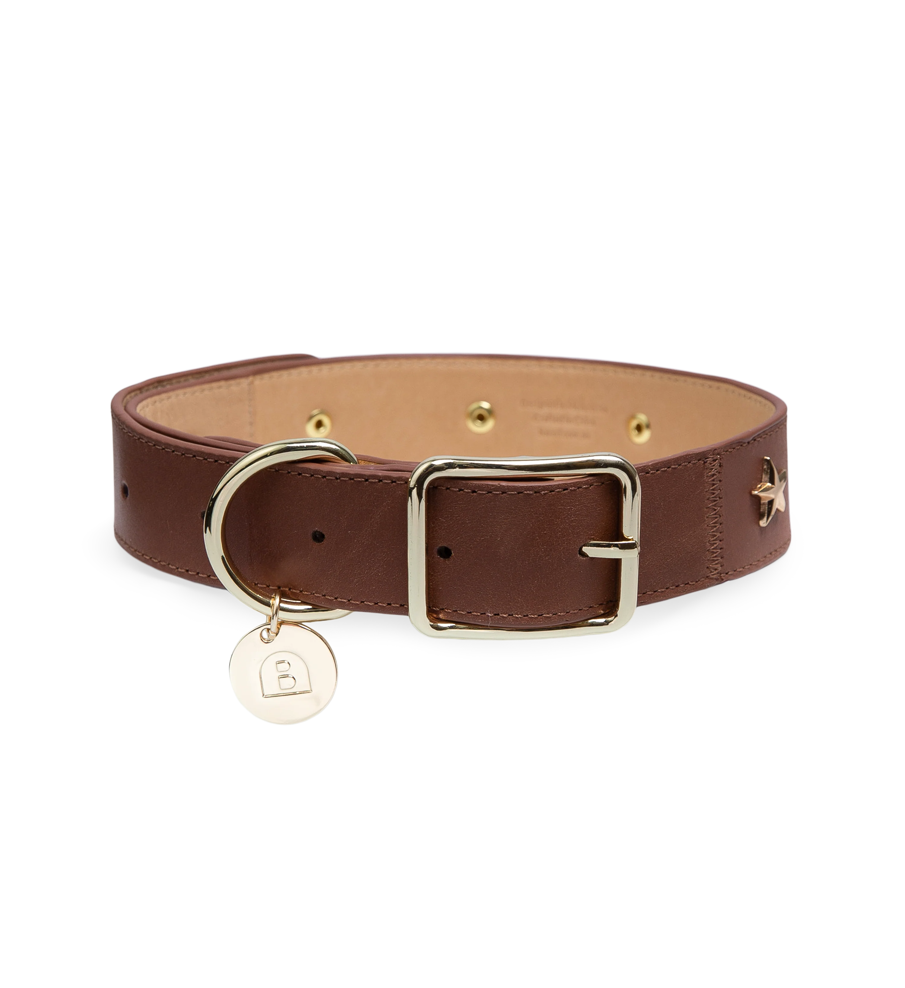 Dog Collar Chocolate Leather