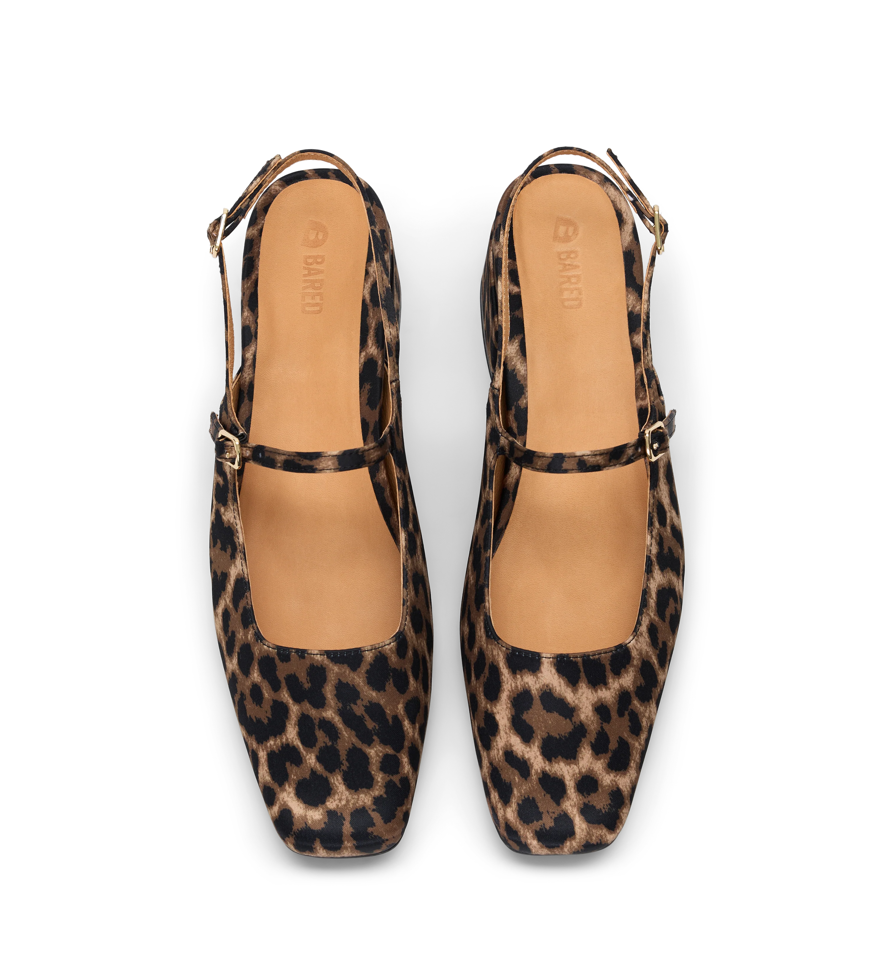 Myza Leopard Print Satin Low Heels