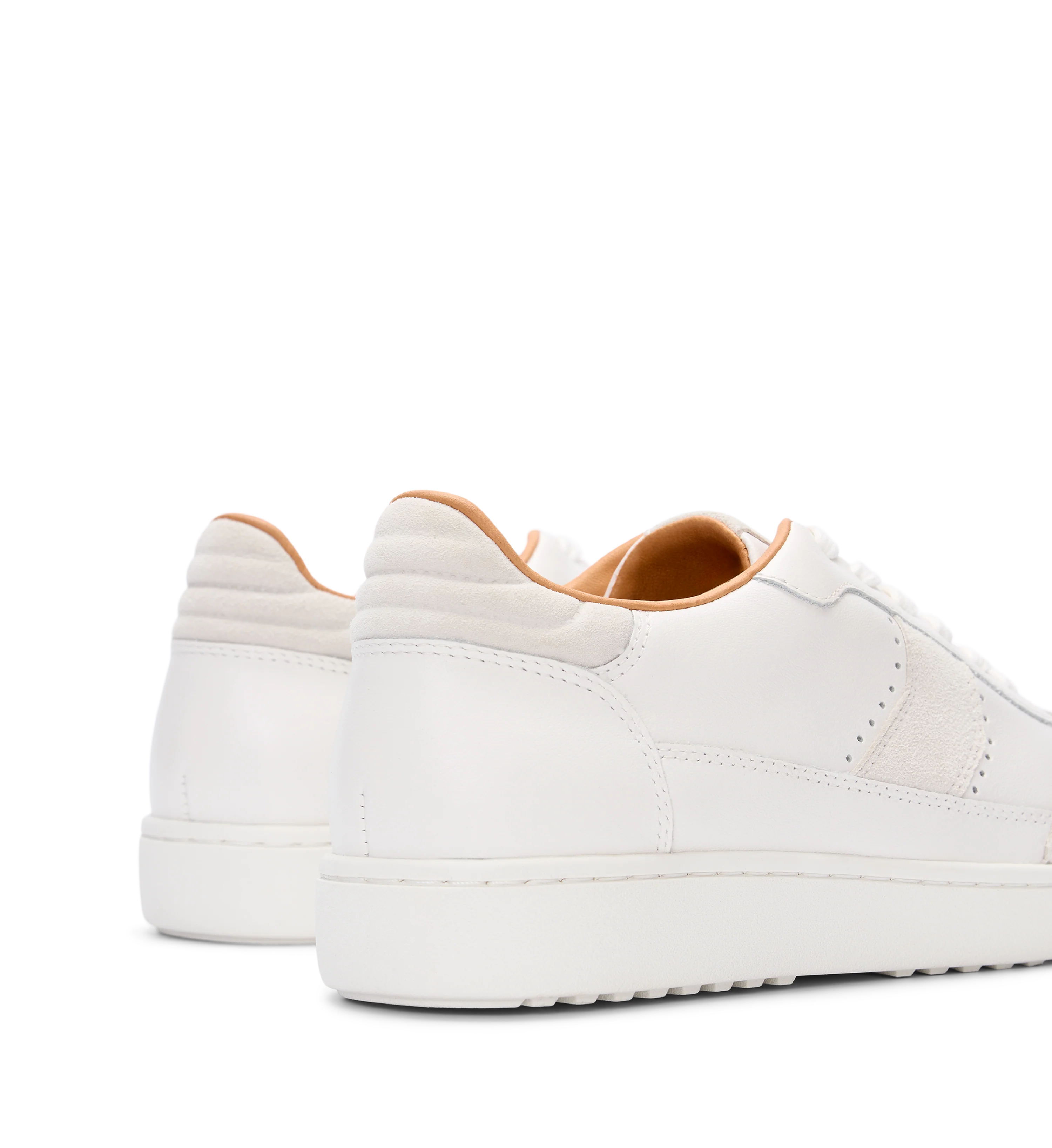 Amakihi White Leather & Suede Mix Sneakers