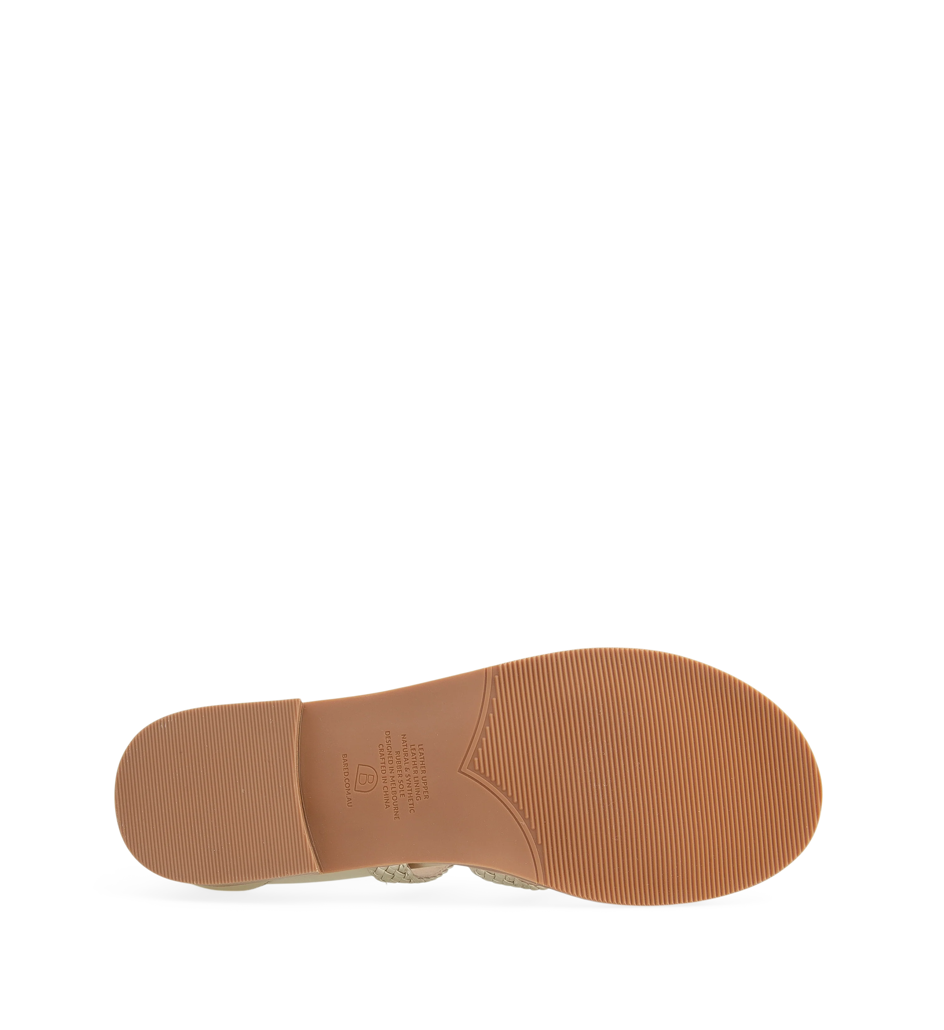 Murrelet Gold Leather Flat Sandals