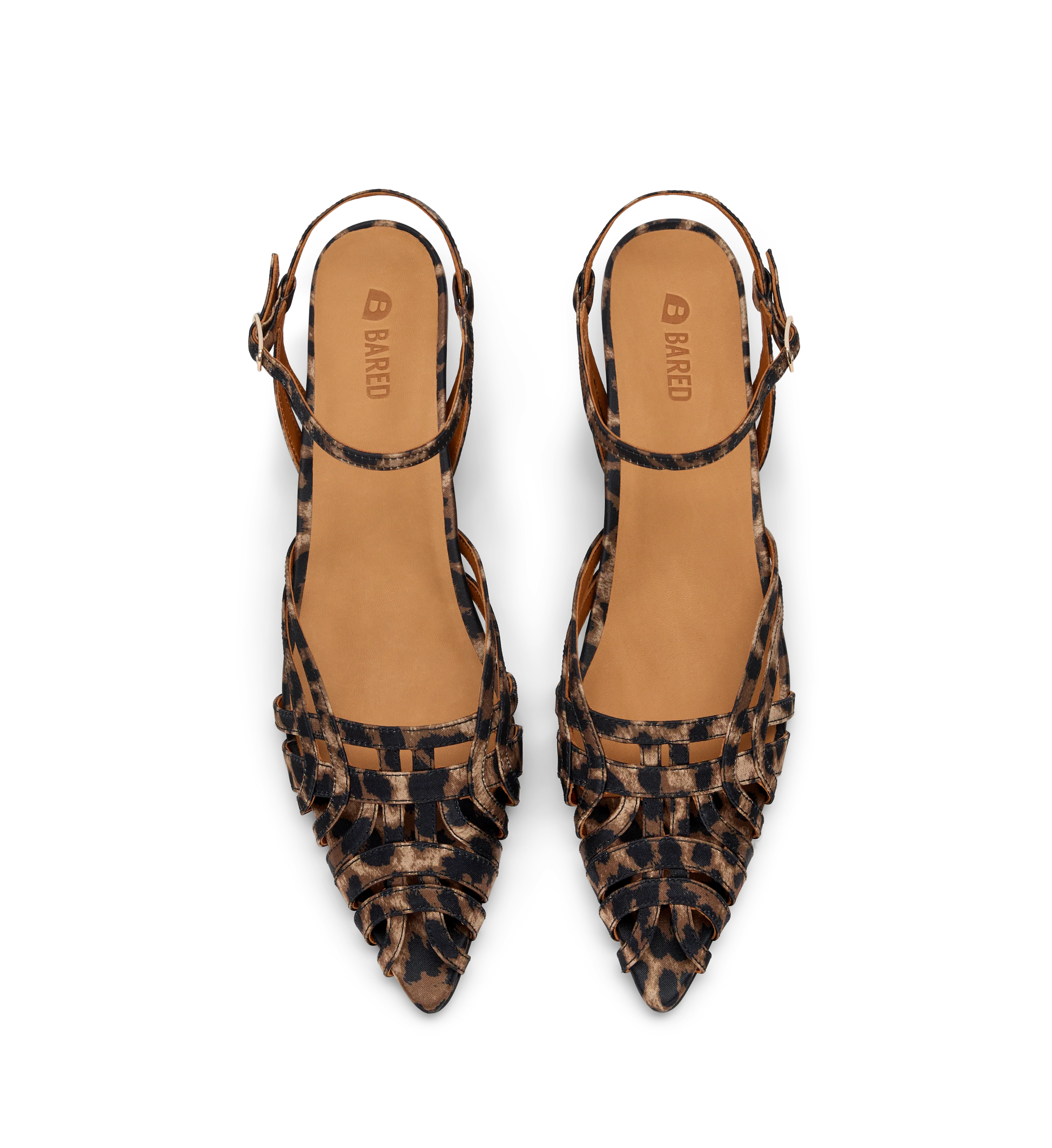 Ratite Leopard Print Satin Casual Heels