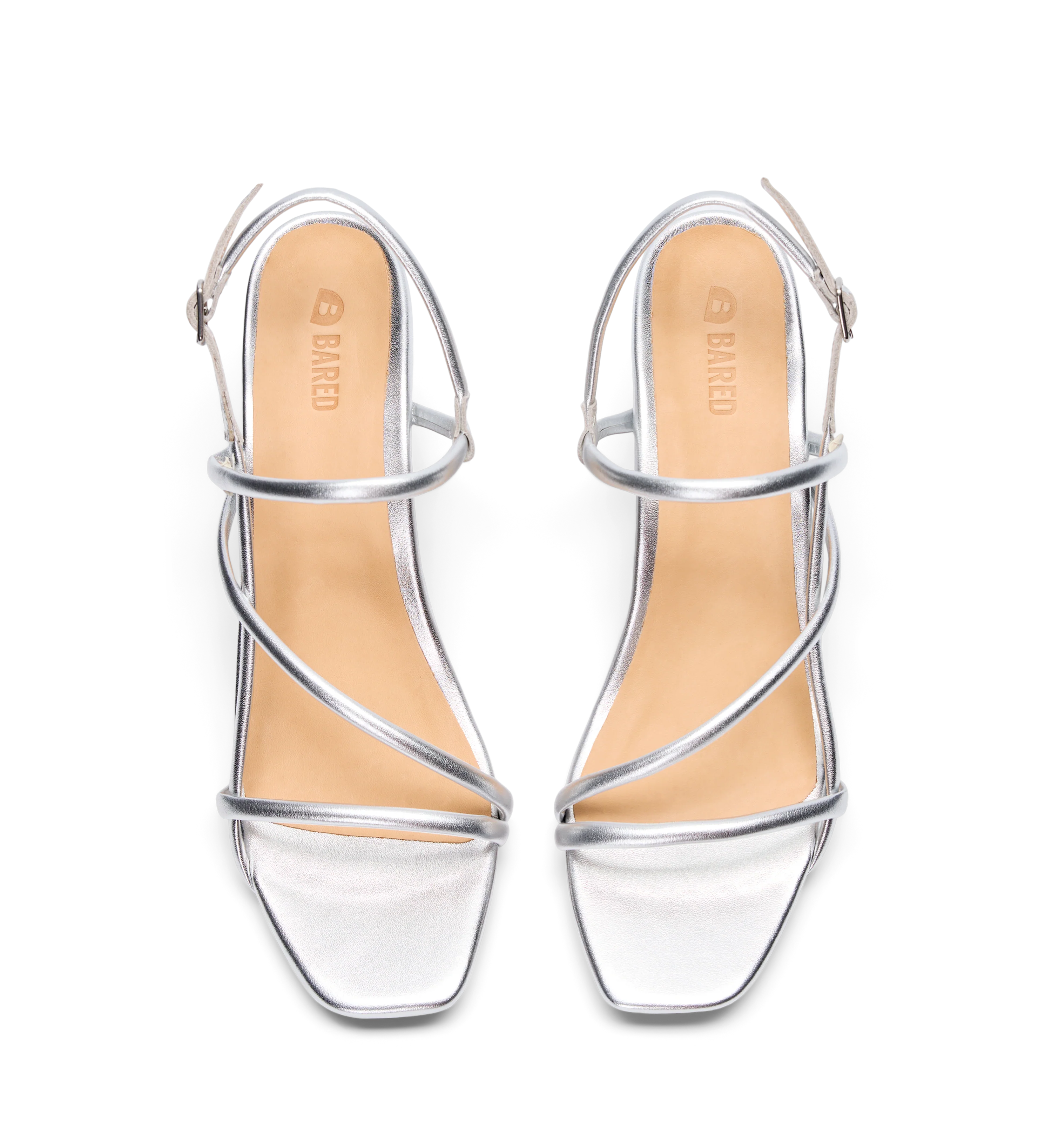 Towhee Silver Leather Low Heels