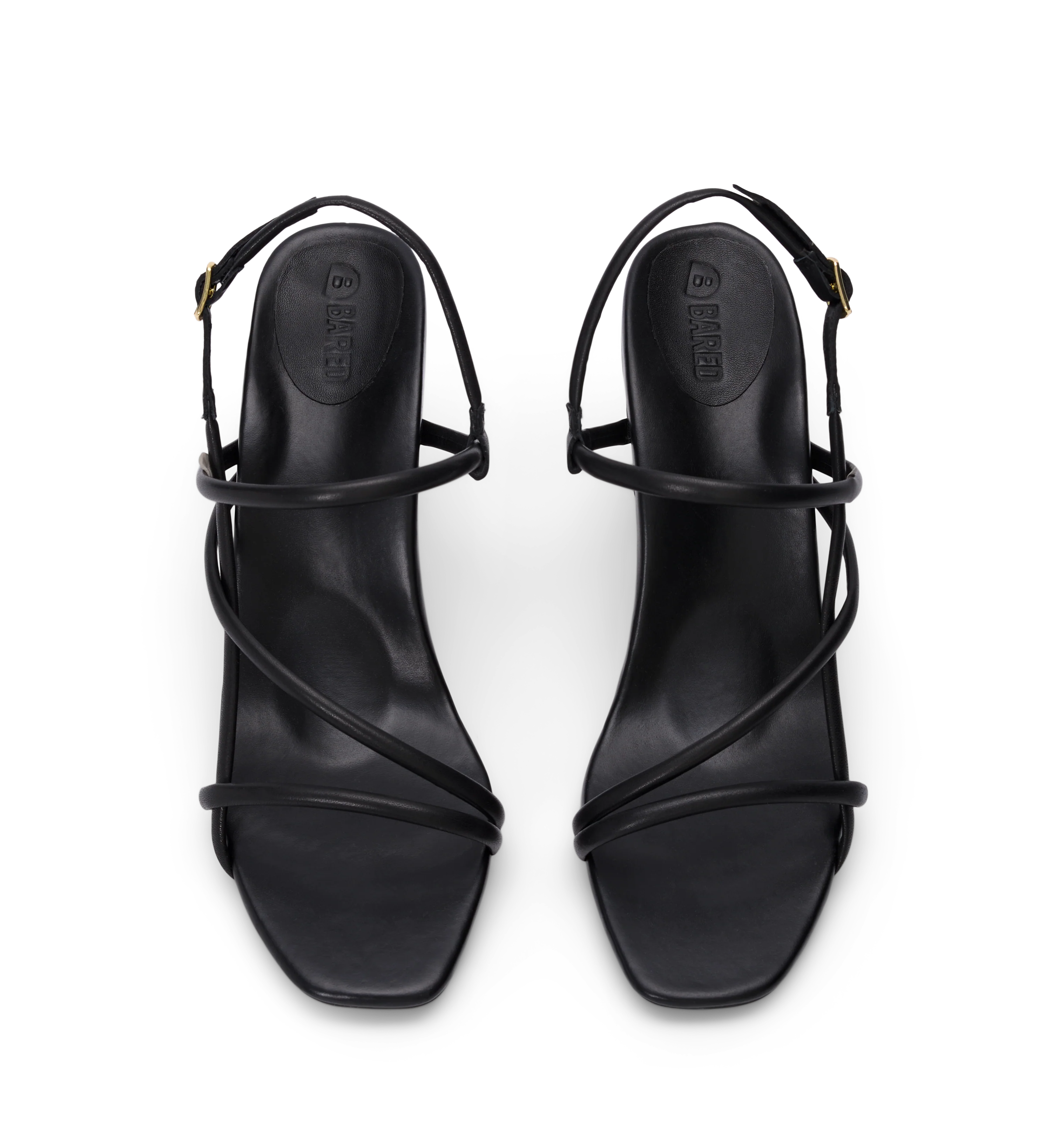 Godwit Black Leather High Heels