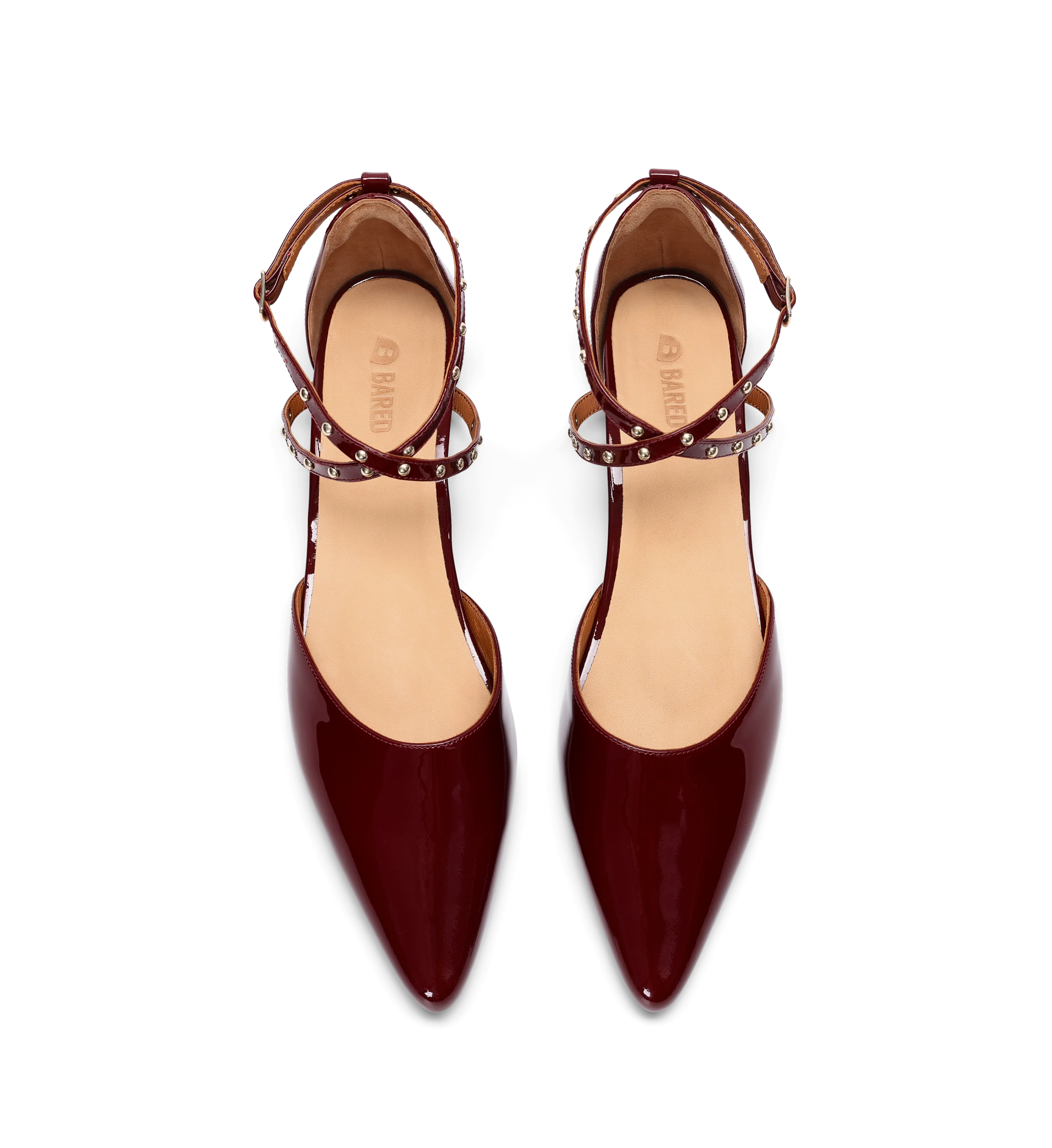 Grackle Dark Cherry Red Patent Leather Flats