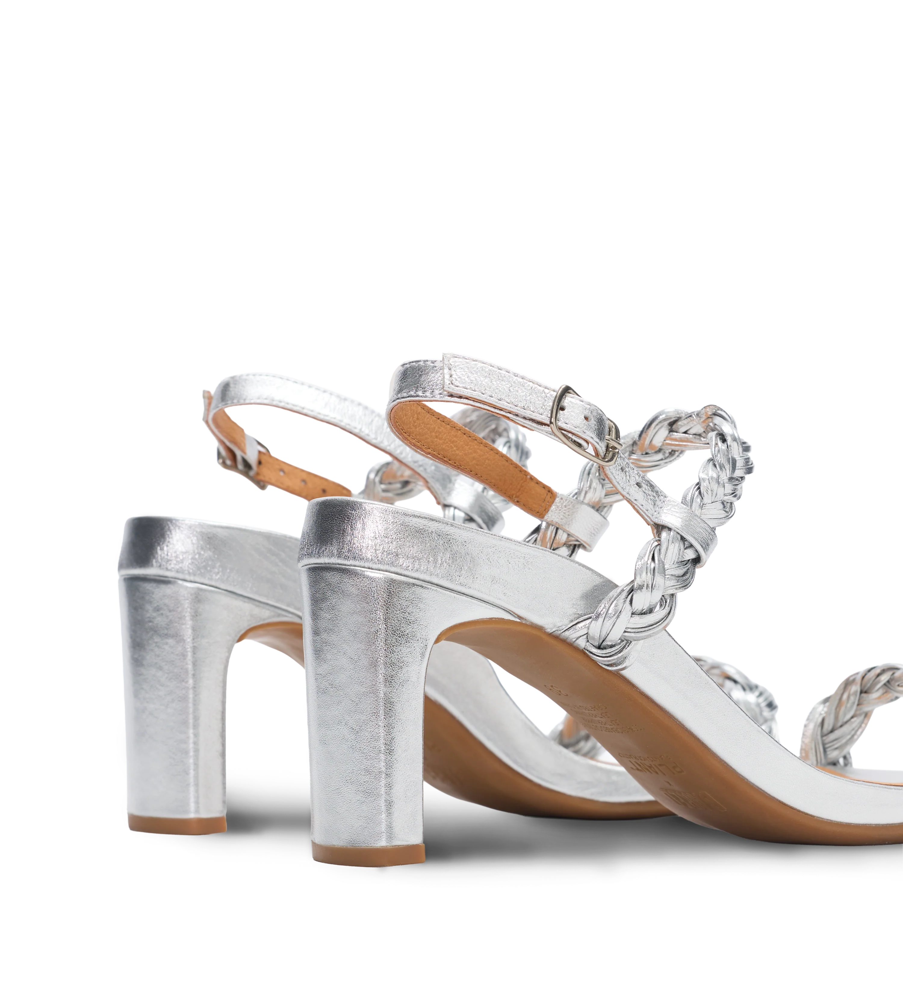 Odedi Silver Leather High Heels