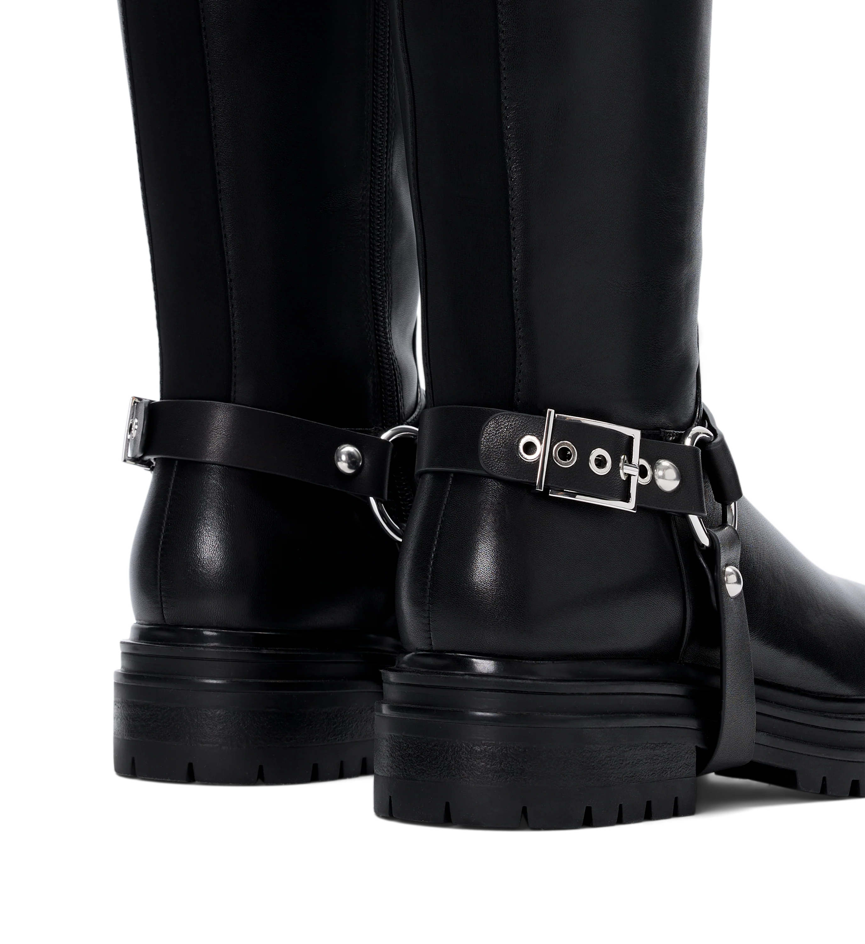 Hillstar Black Leather Knee High Boots