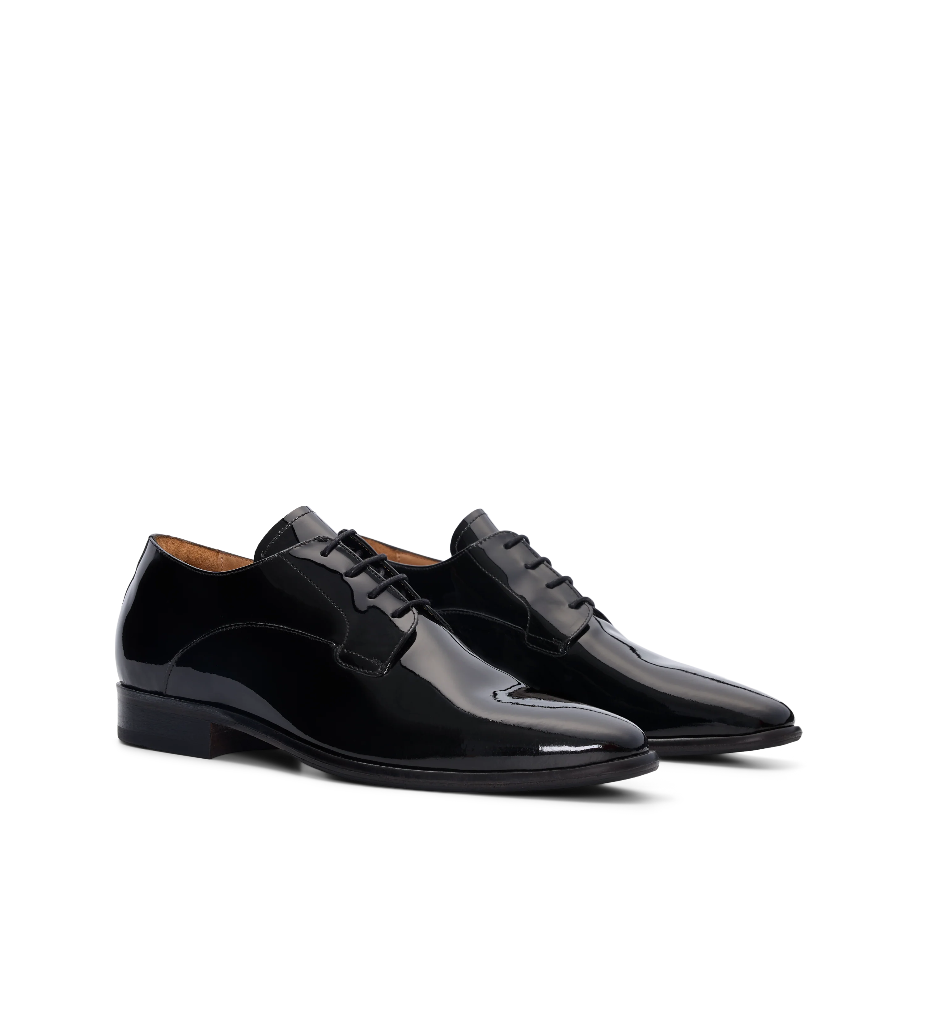 Carbon Black Patent Leather Lace Up Dress Shoes