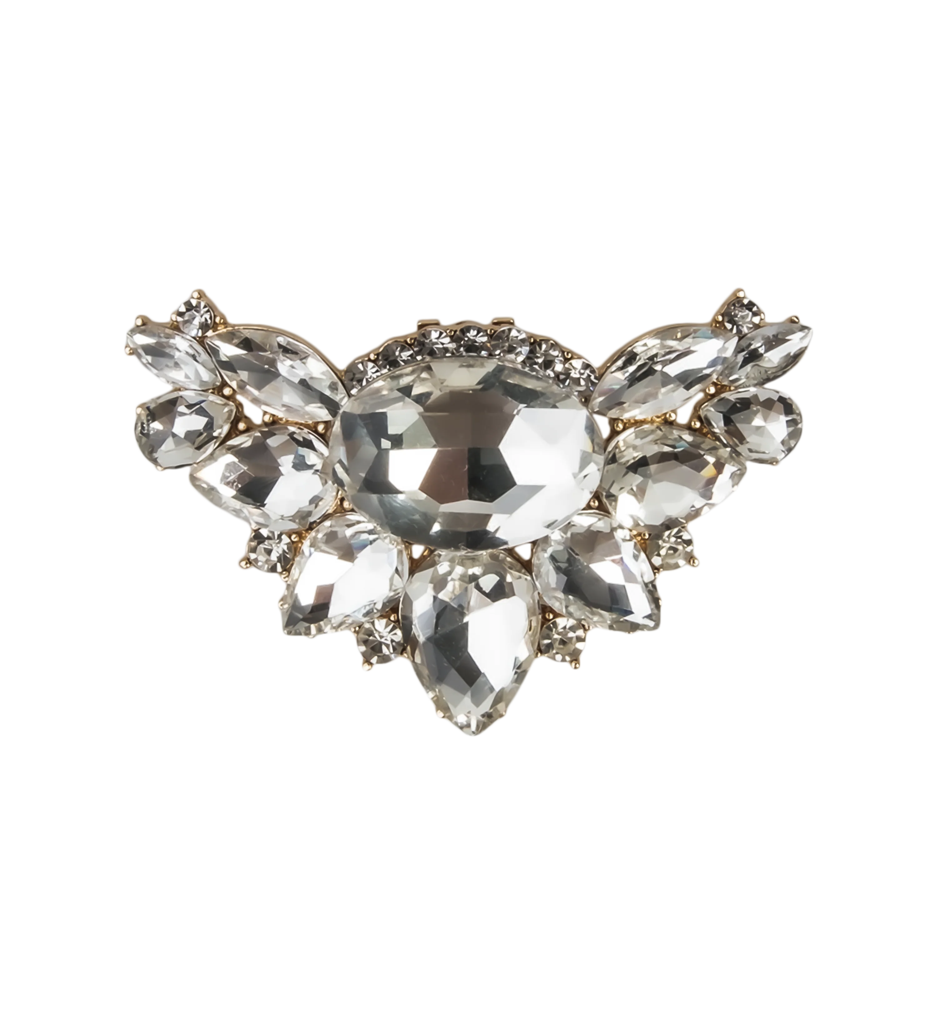 Bridal Shoe Clips - Crystal & Gold