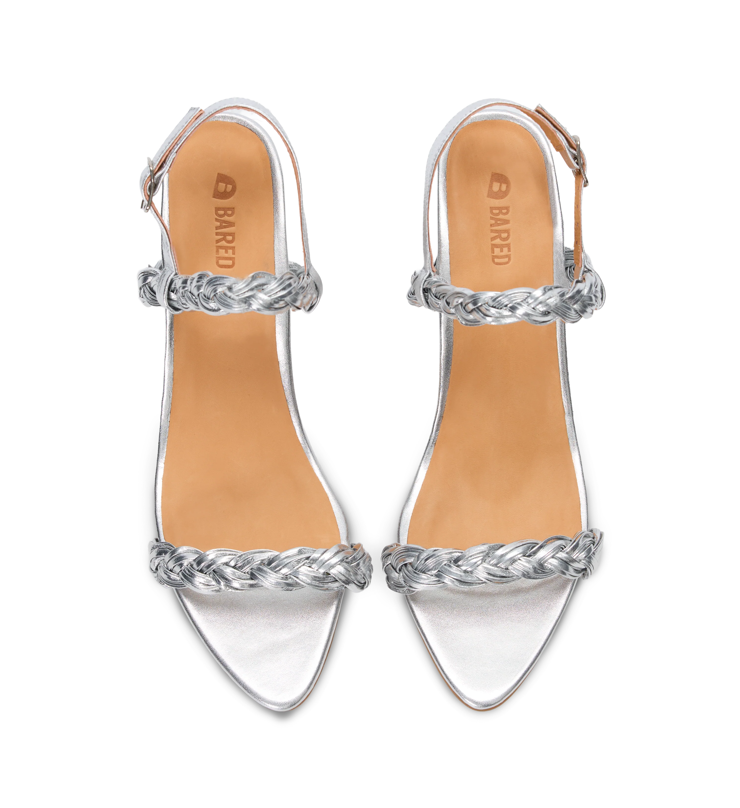 Odedi Silver Leather High Heels