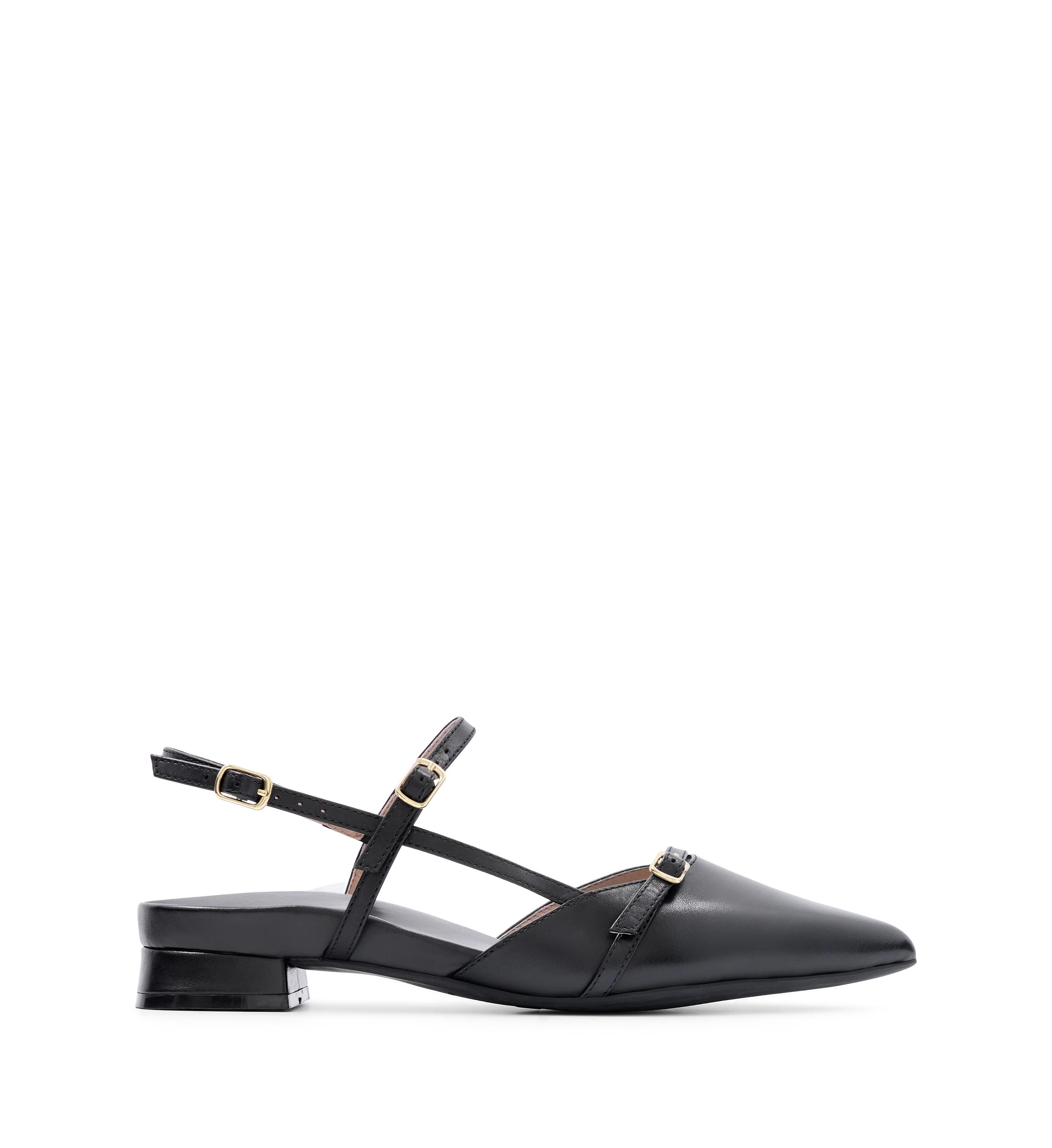 Firecrown 2 Black Leather Flats