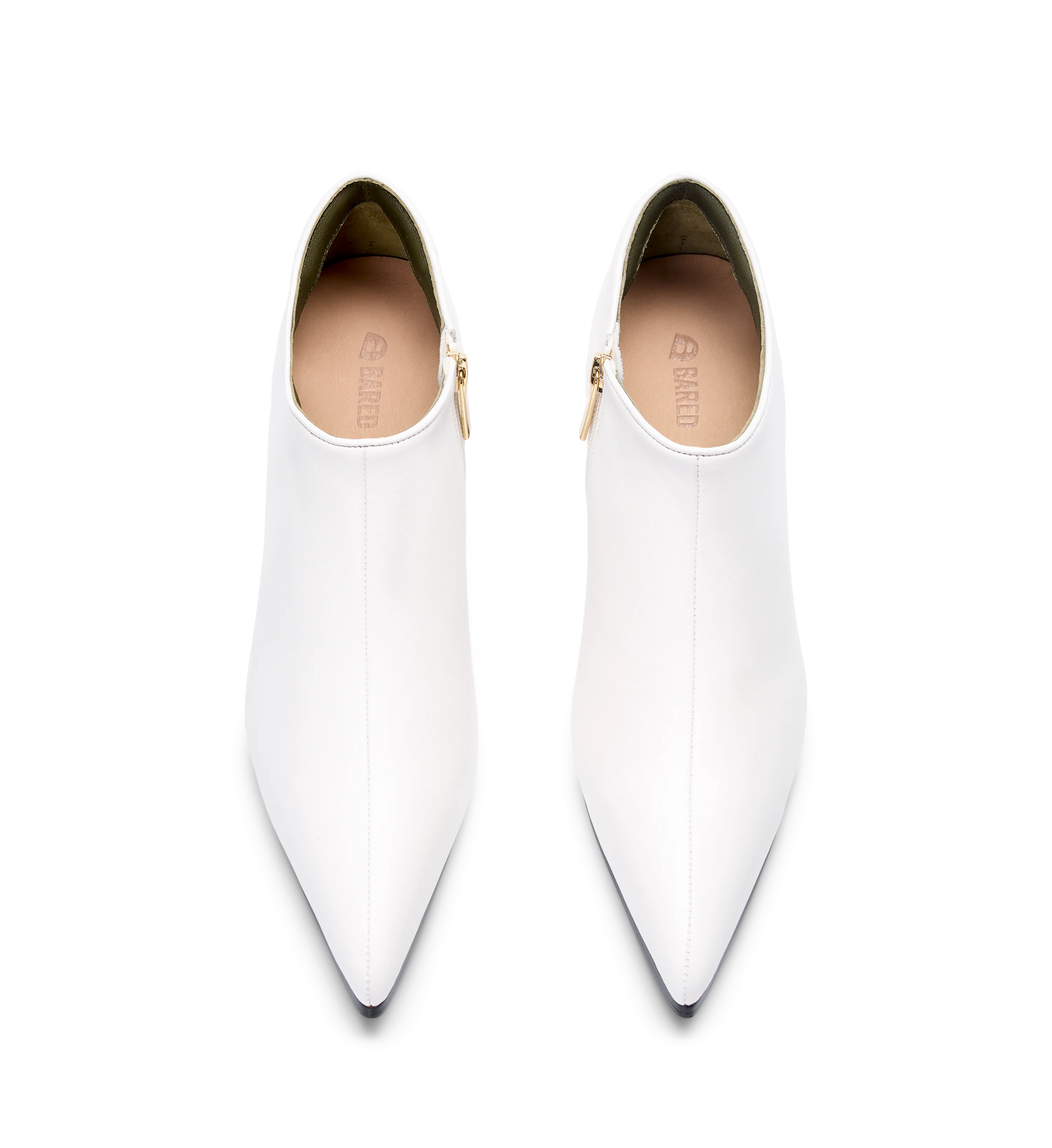 Habia White Leather Flat Boots